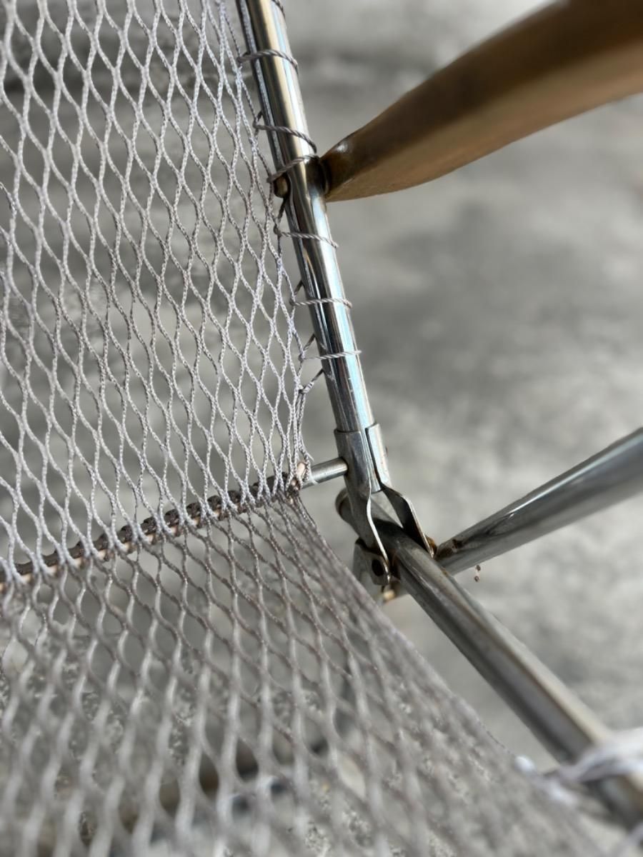 Set Of Vintage Aluminium Wire Folding Chairs photo for sale