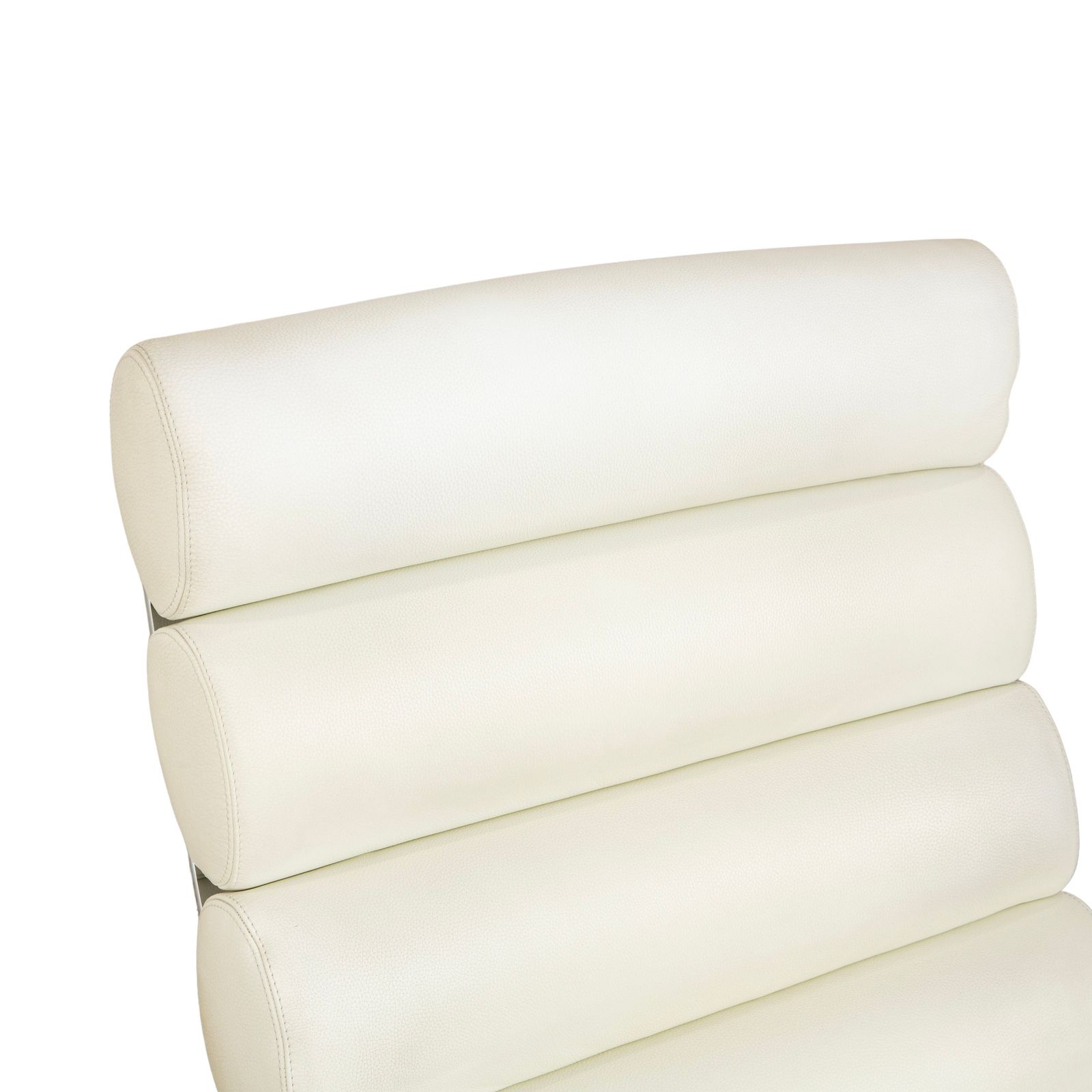 Fauteuil cantilever Cor Sinus en cuir, blanc crème photo vintage