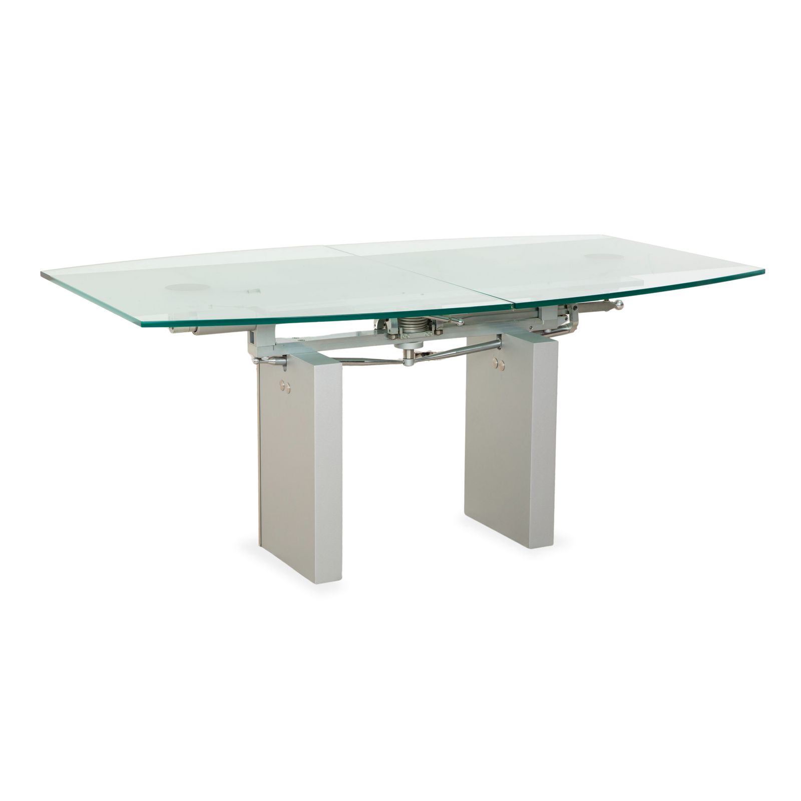 Ronald Schmitt K5000 Glazen Eettafel Zilver Chroom Manuele Functie
