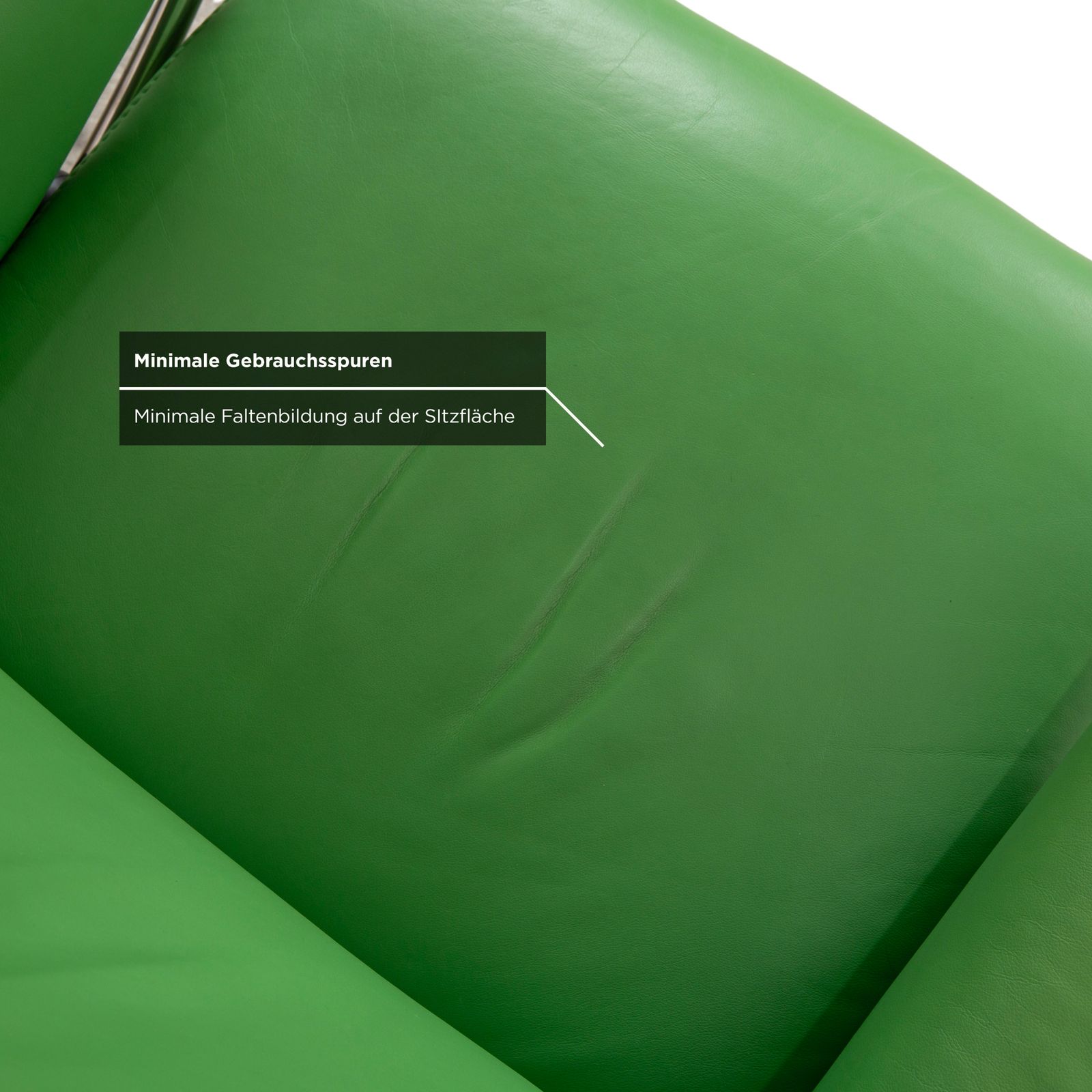 Fauteuil Stressless Jazz en cuir vert, fonction relaxation photo vintage