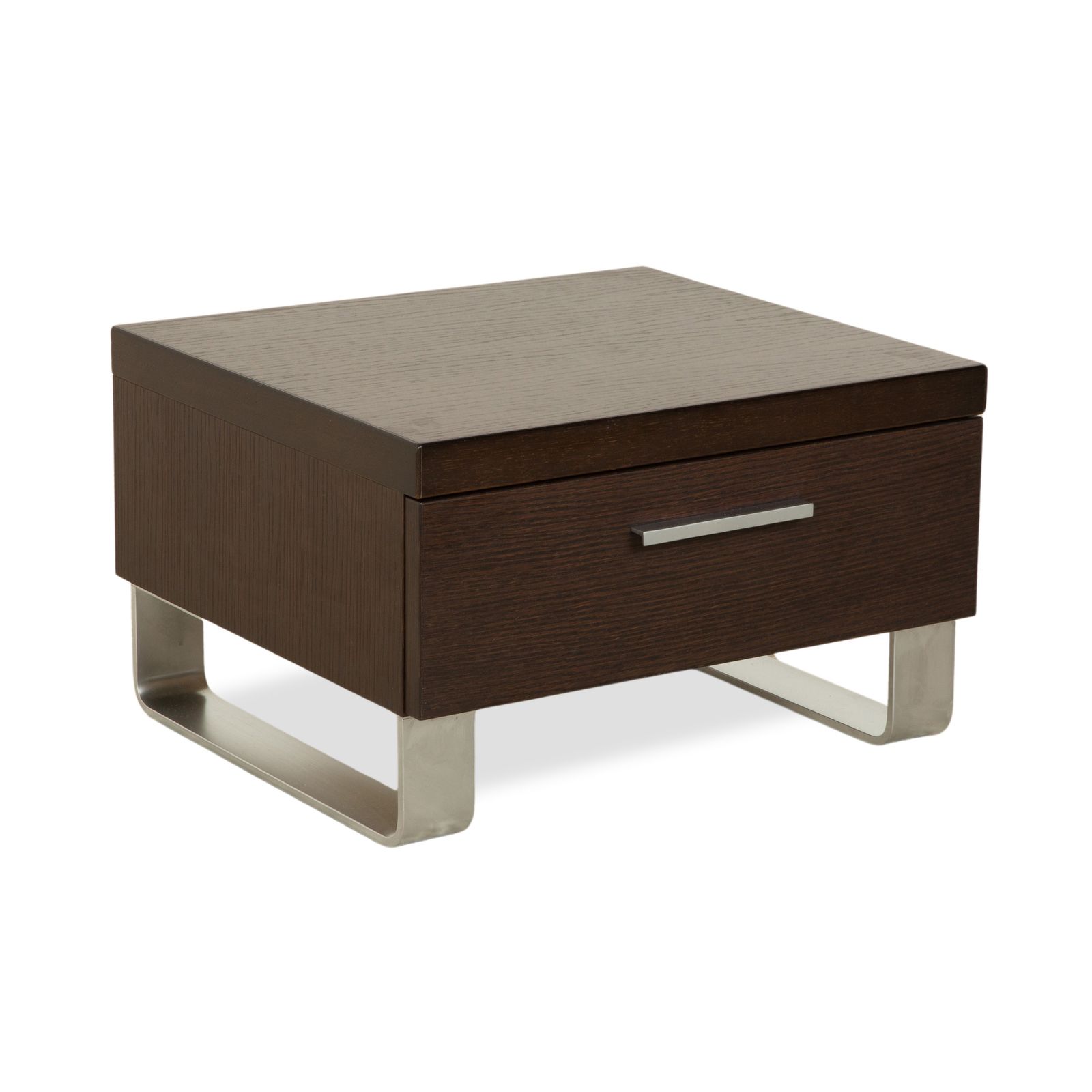 Lit Hülsta Tamis en bois et cuir brun foncé 160x200, tables de chevet photo 3241.0