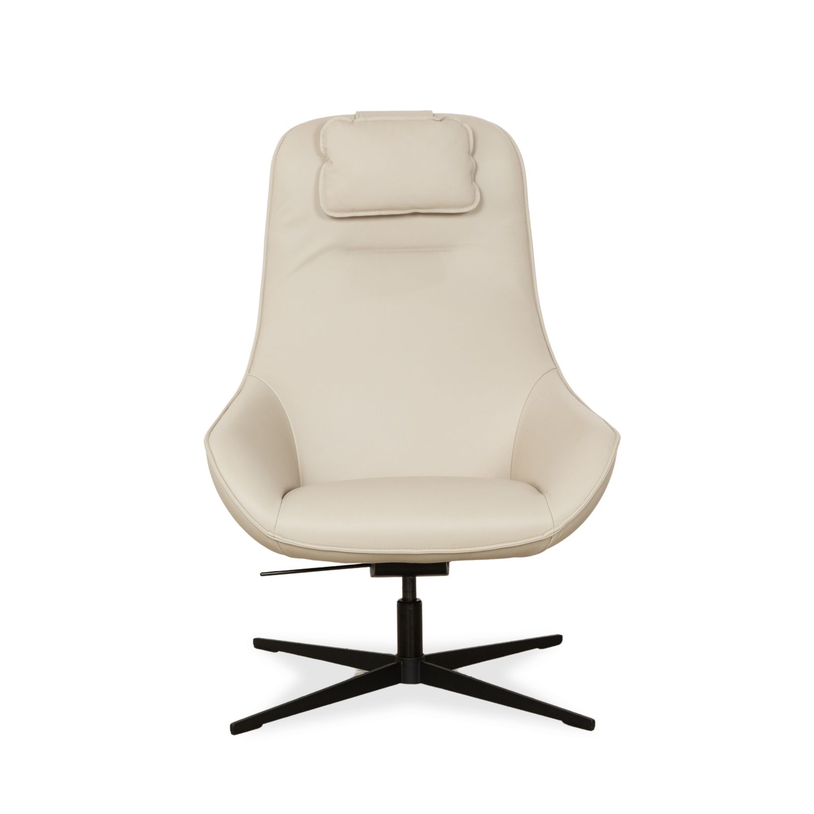 photo furniture Fauteuil Rolf Benz Meg en cuir beige, fonction manuelle