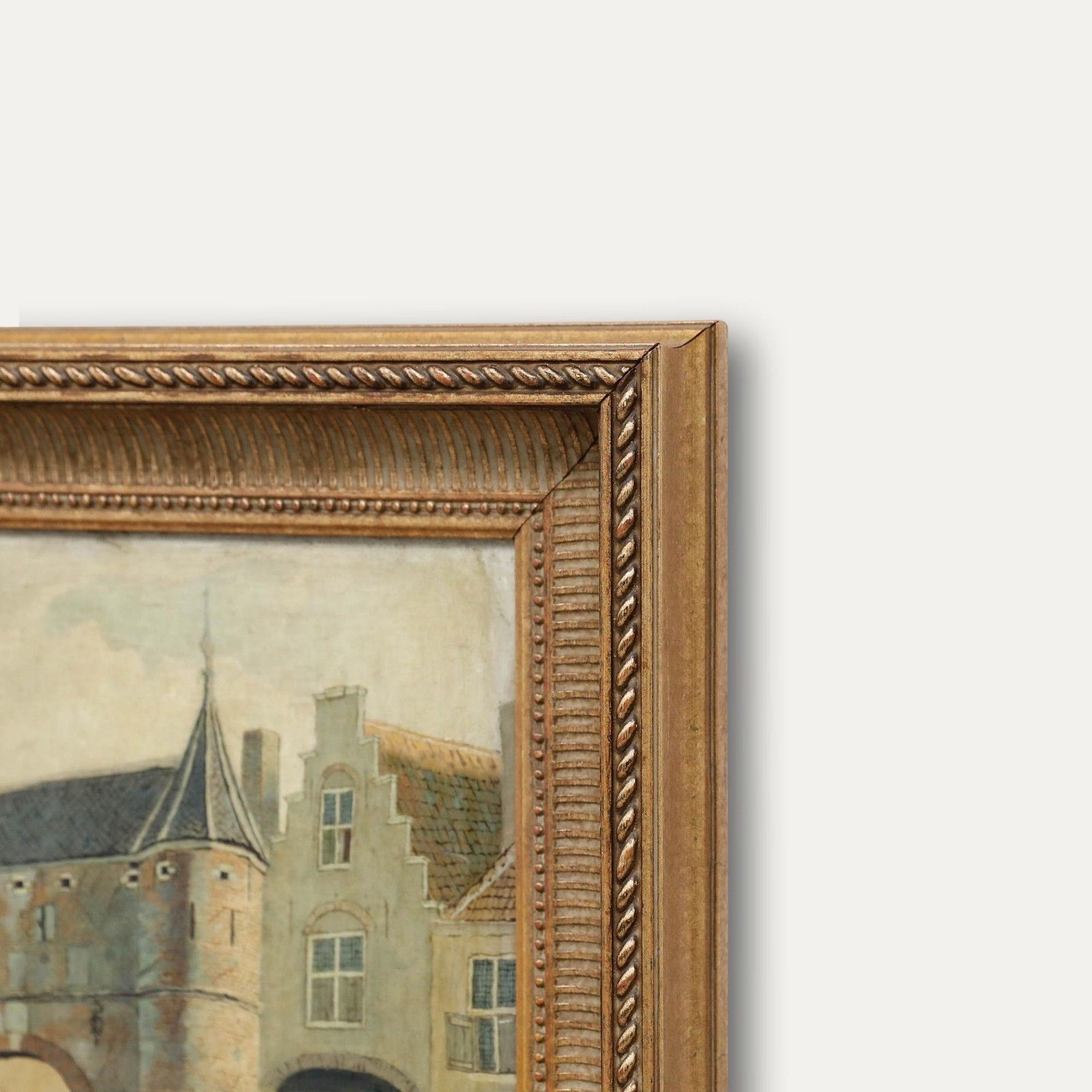 Hasman Framed Late 19th Century Oil, The City Gates photo vinterior
