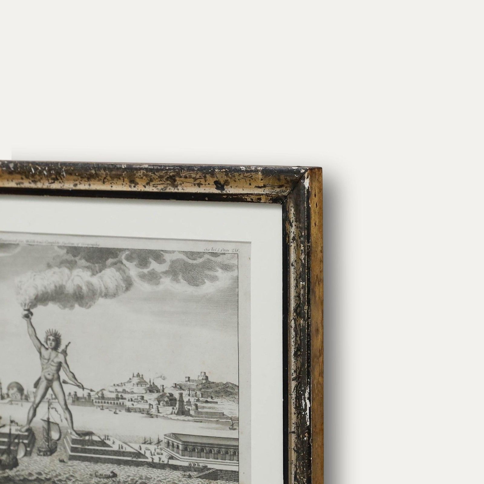 18th Century Engraving The Famous Colossus Of Rhodes photo 175.0