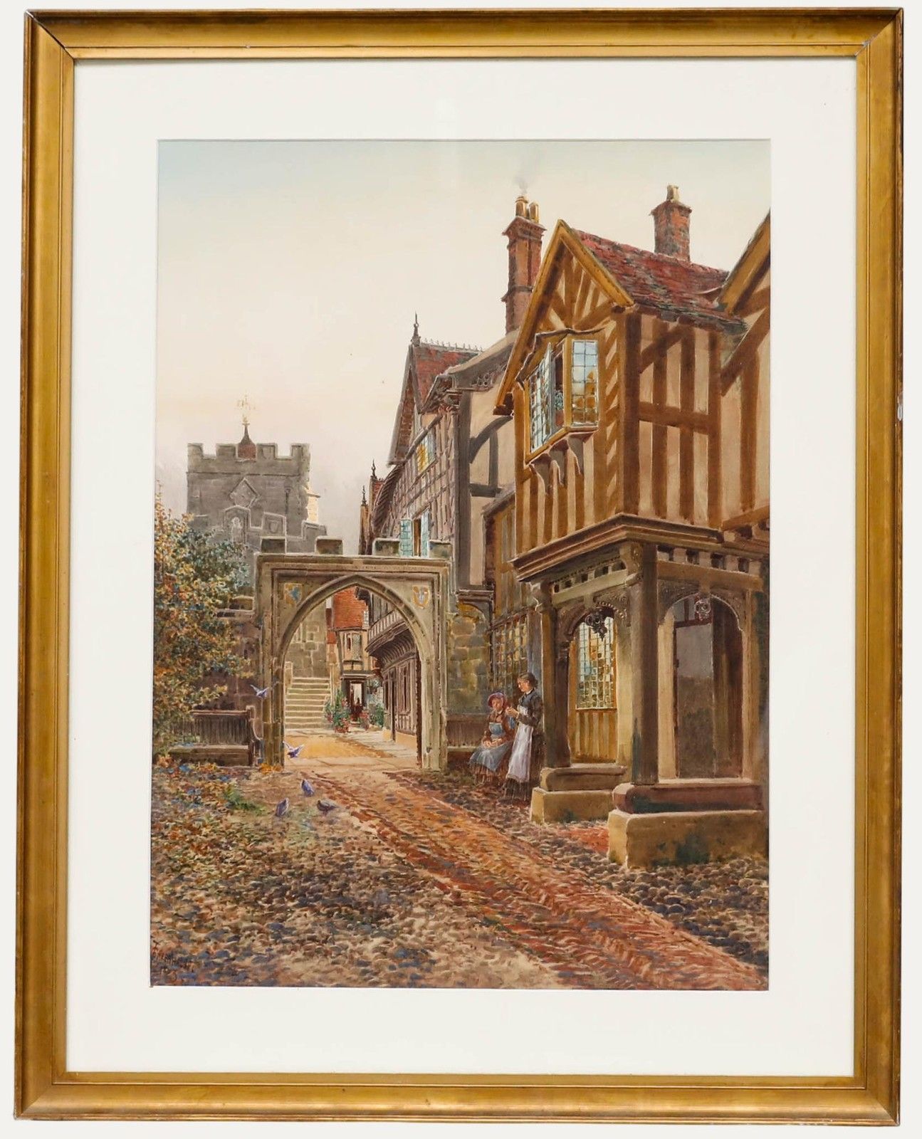 Thomas Greenhalgh (1848 1906) 1883 Watercolour, Leicester Hospital Warwick