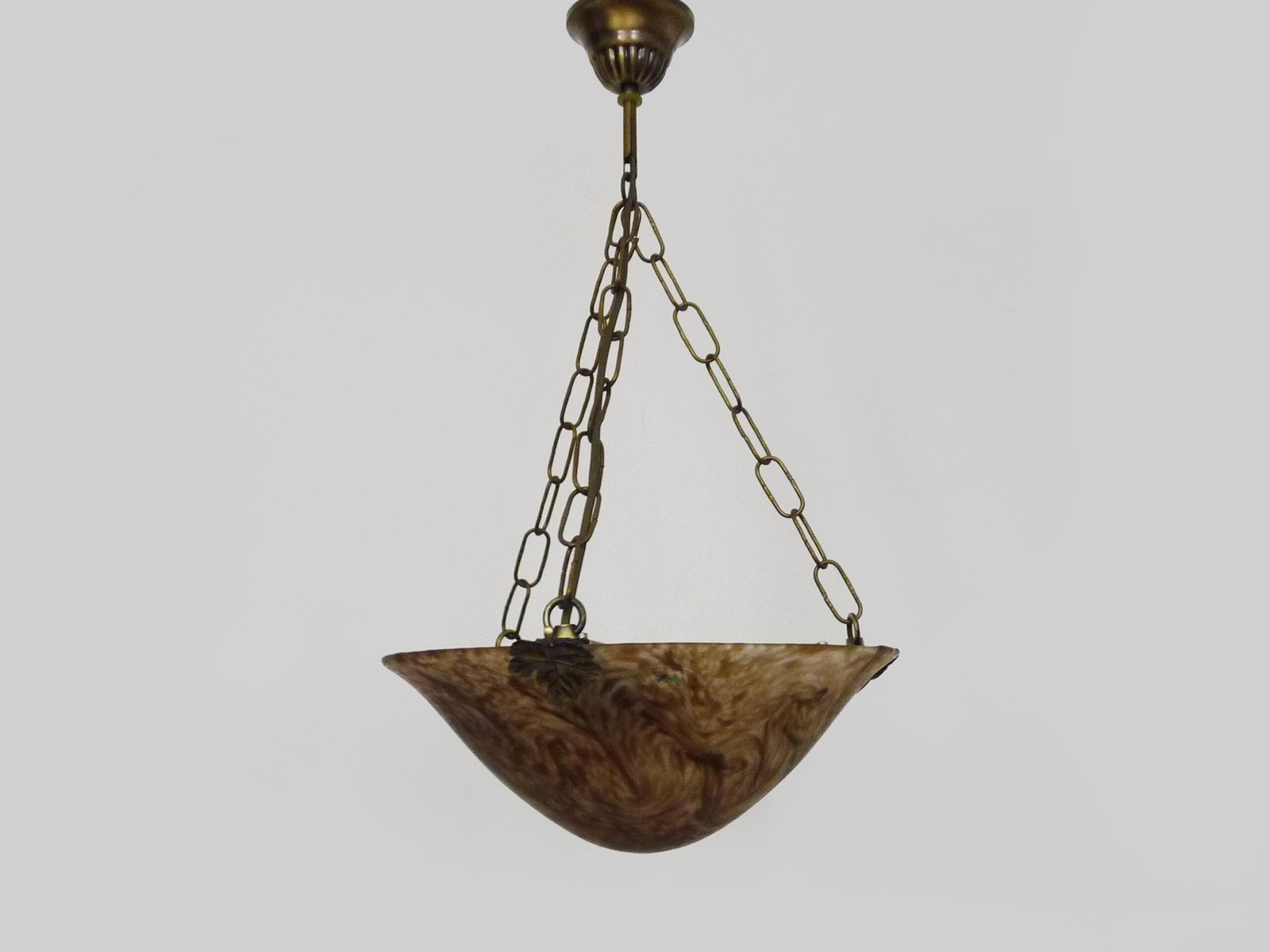 Magnificent Art Nouveau Style Single Light Washbasin In Marbled Glass. photo vintage