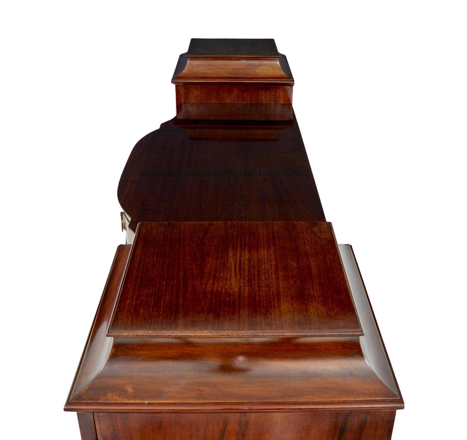 19th Century Adams Revival Carved Mahogany Pedestal Sideboard photo for sale