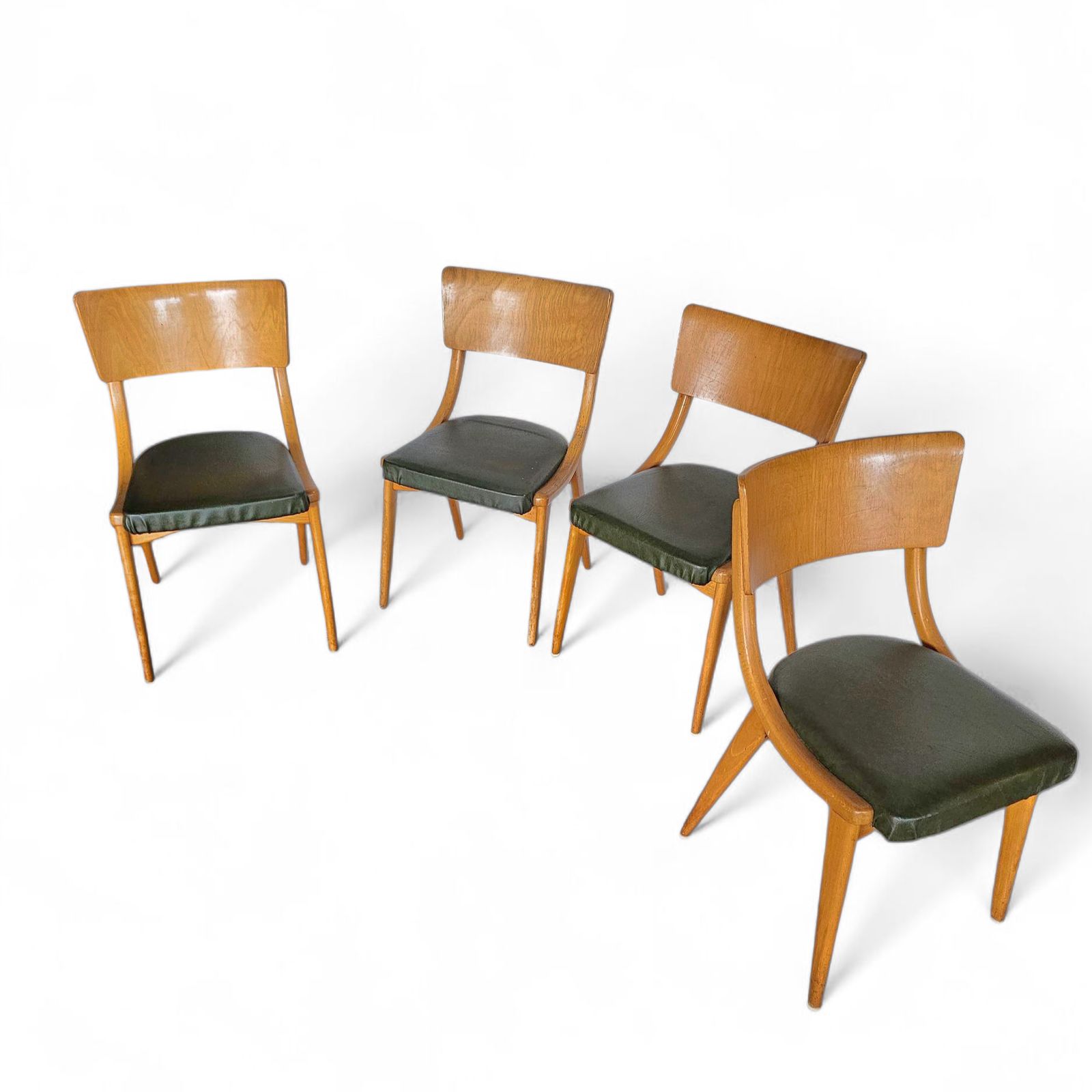photo buy 4 X Wooden Dining Benchairs 136 / Chairs By Stol Kamnik / 1960s / Slovenië