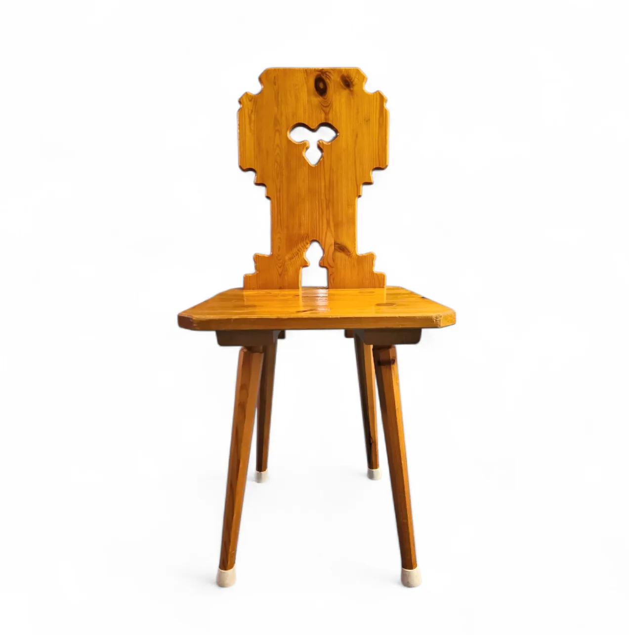 Furniture 4 X Folk / Tyroler / Pine Wood Chairs / 1970 photo
