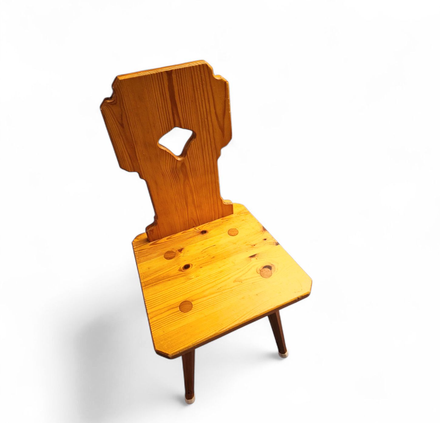 photo vinterior 4 X Folk / Tyroler / Pine Wood Chairs / 1970