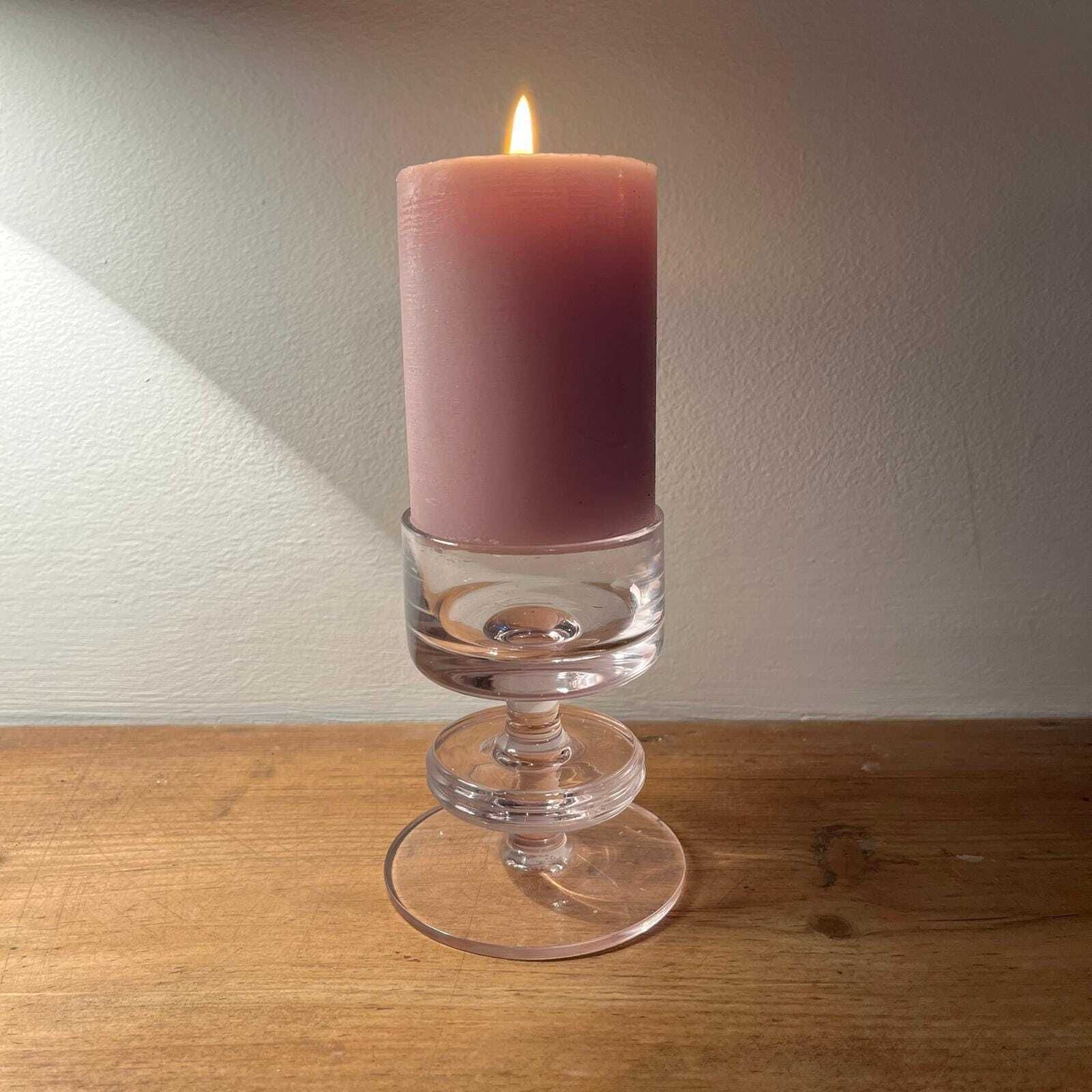 Wedgewood Sheringham 1 Disc Vintage Glass Candle Stick Holder