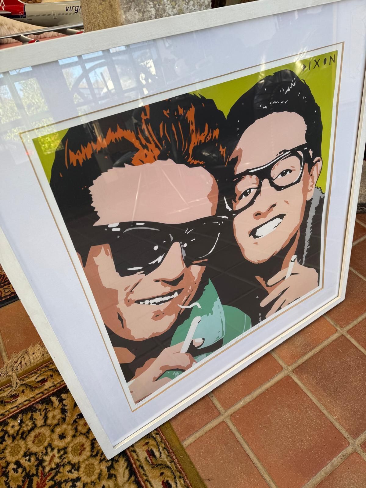 Waylon Jennings & Buddy Holly Print By Simon Dixon – Signed Limited Edition photo 750.0