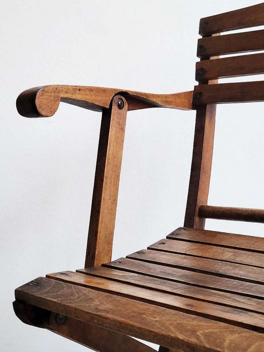 Antique Wooden Folding Chair, 1920s photo 575.0