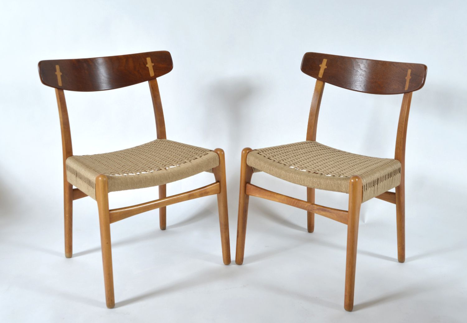 Set Of 6 Danish Hans Wegner Ch 23 Beech Teak Dining Chairs Carl Hansen 1950s photo buy