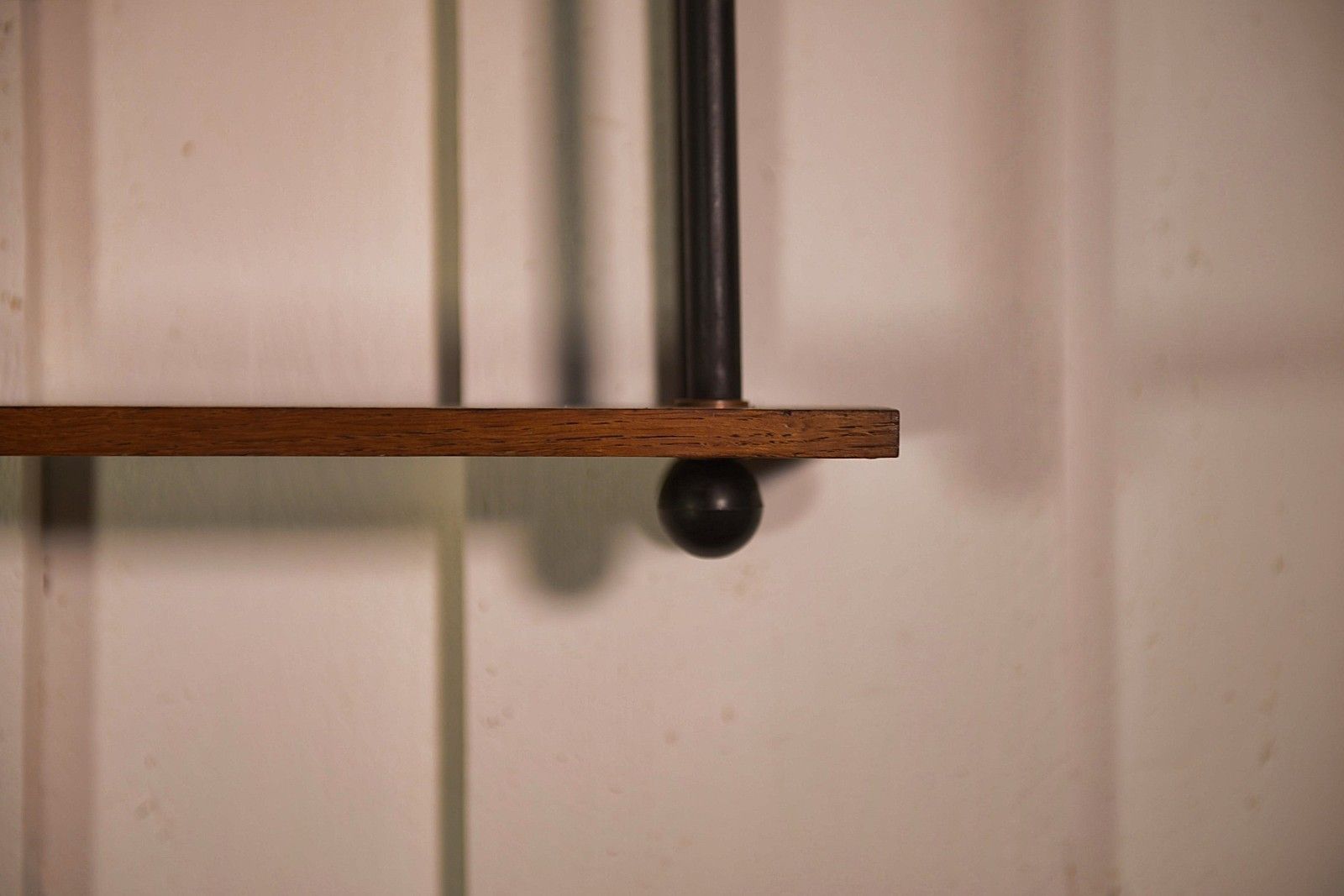 photo furniture 1960's Oak Shelf And Steel Tube