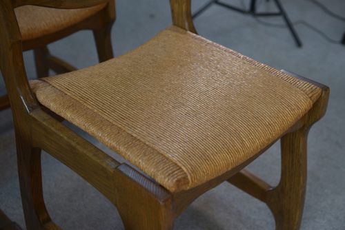 Set Of 6 Chairs In The Taste Of Guillerme Et Chambron 1950's photo buy