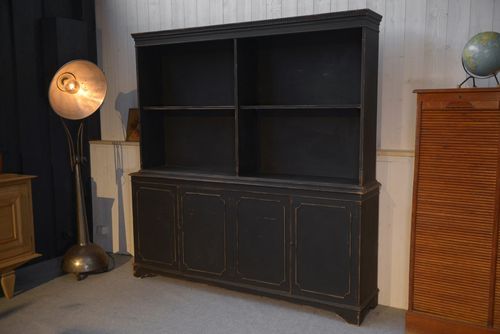 1960's Two Body Sideboard Black 4 Door Lower Part photo furniture