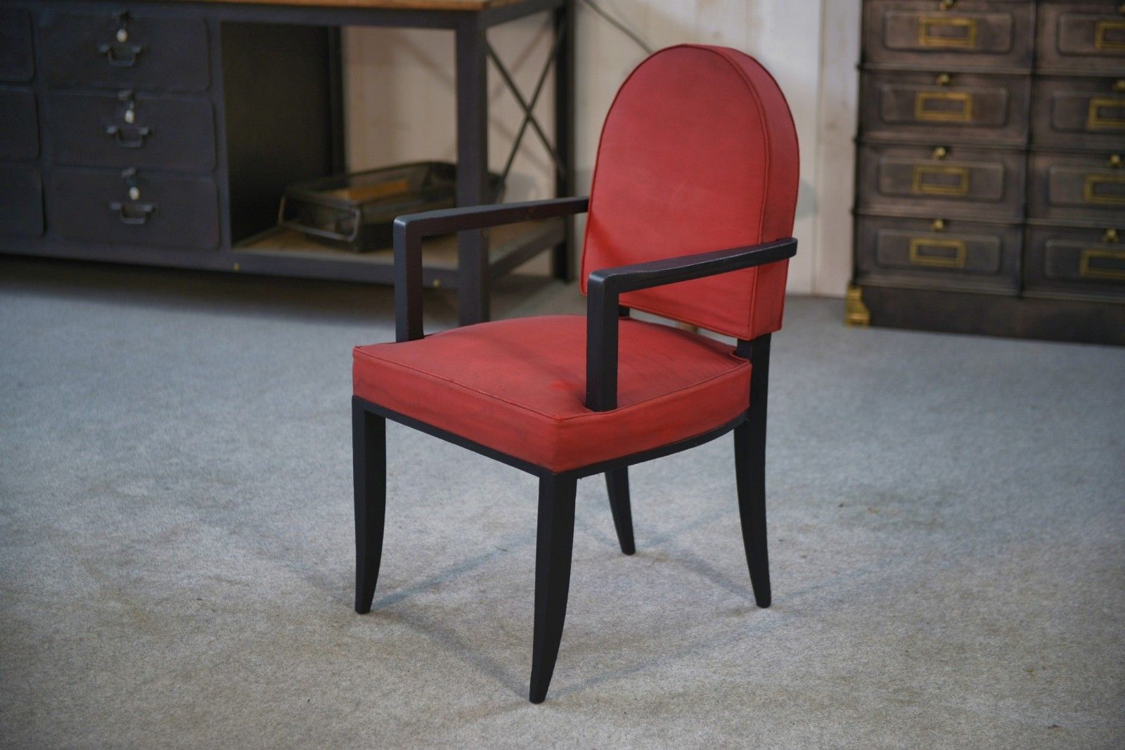 Furniture Bridge Armchair By Jean Pascaud 1940's photo