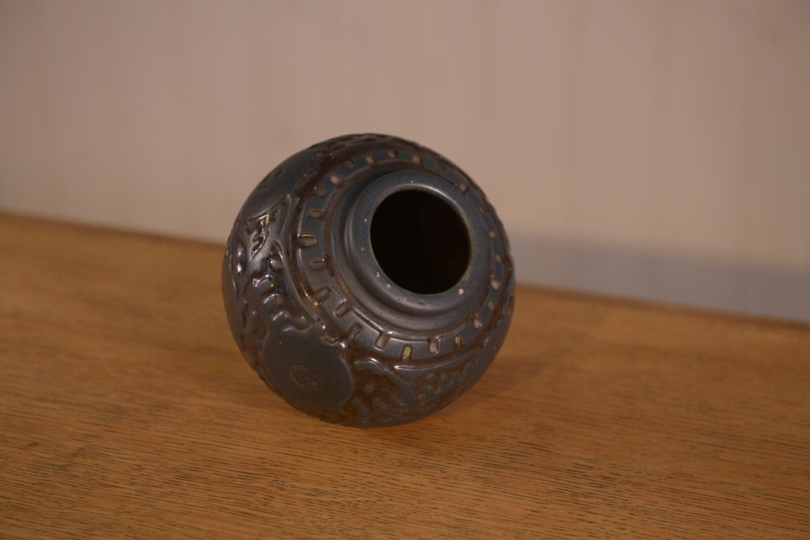 Art Deco Ceramic Vase By Georges Condé Grés Mougin Nancy France 1930's photo furniture