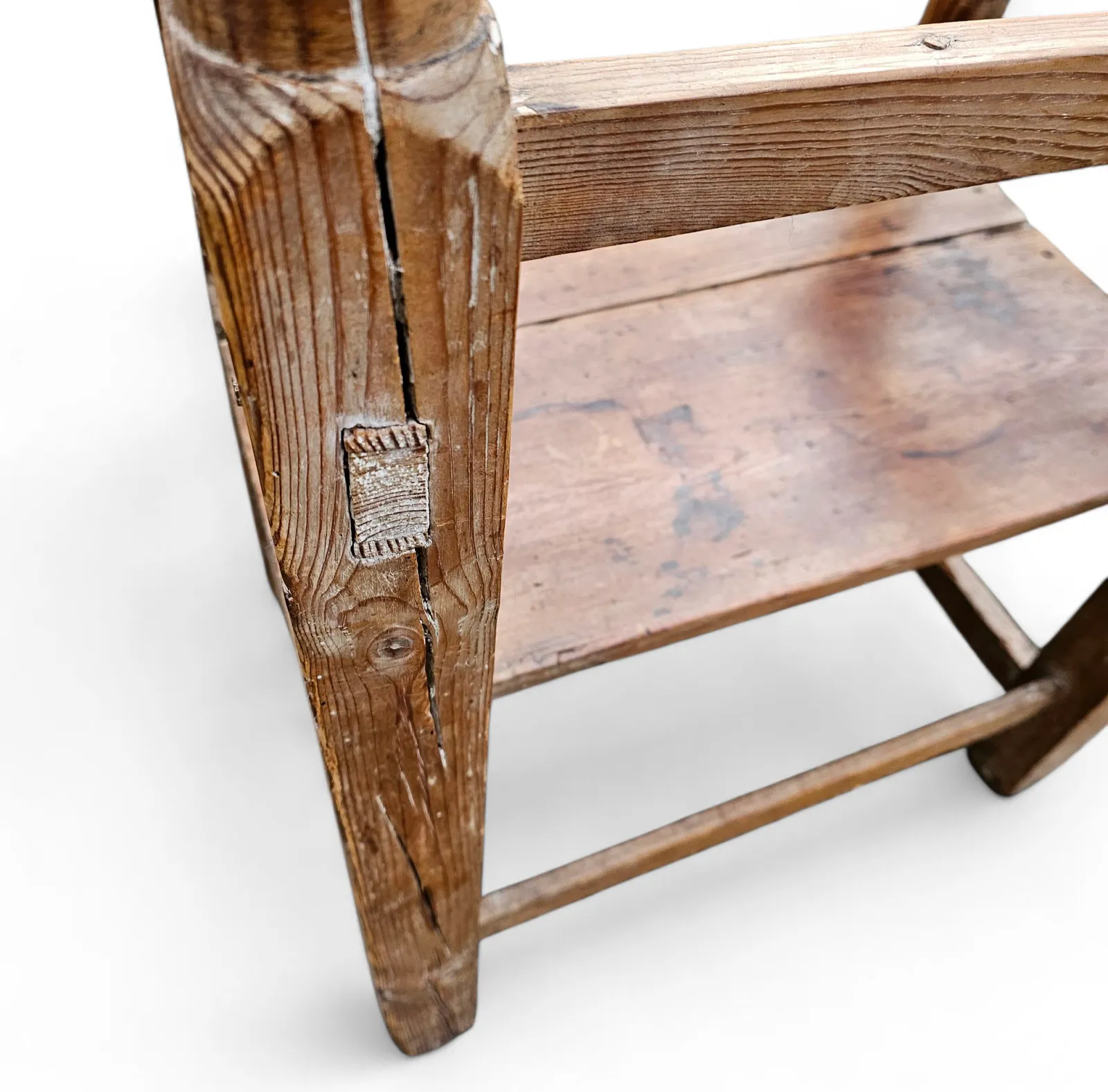 Old Spanish Pine Wood Arm Chair photo buy