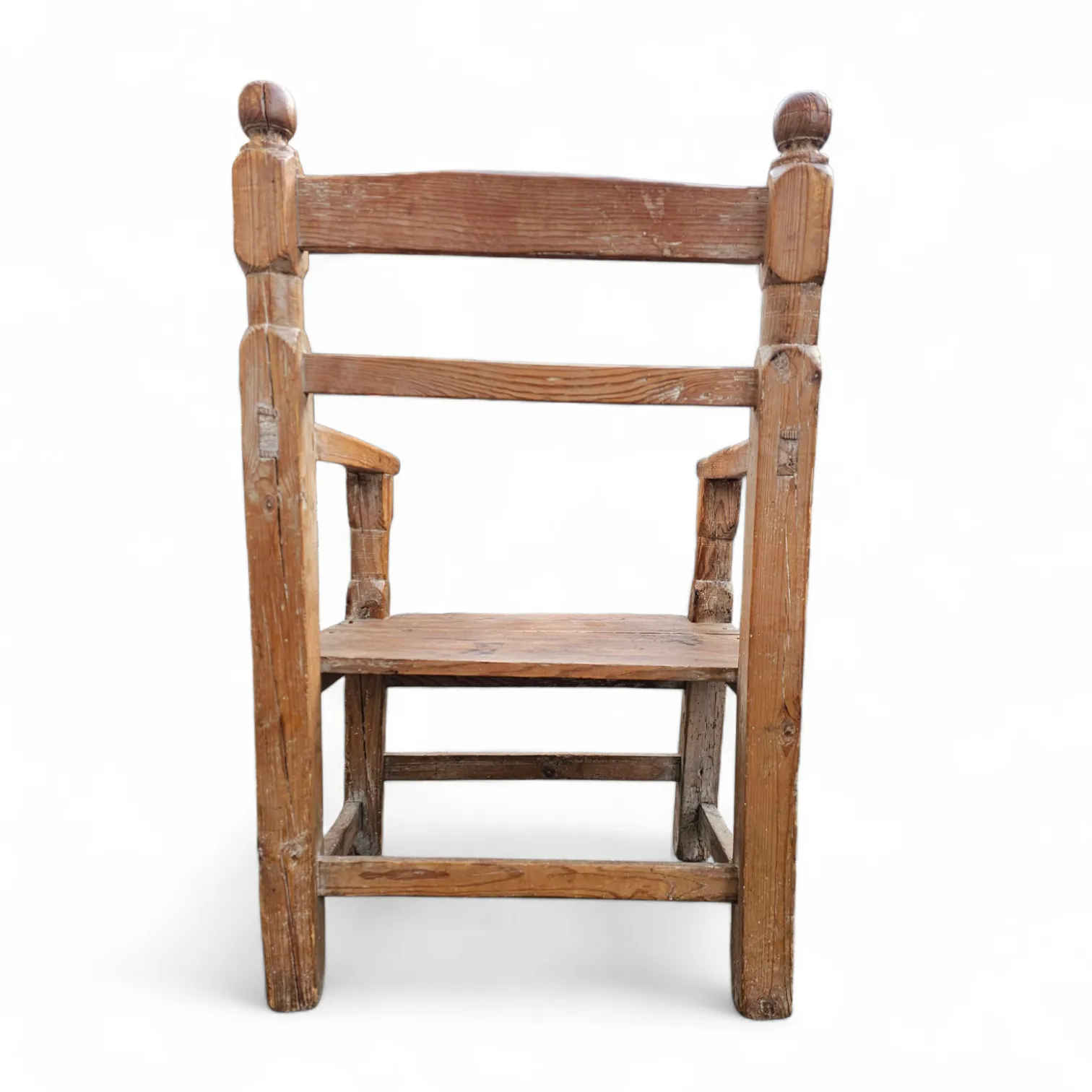 photo furniture Old Spanish Pine Wood Arm Chair