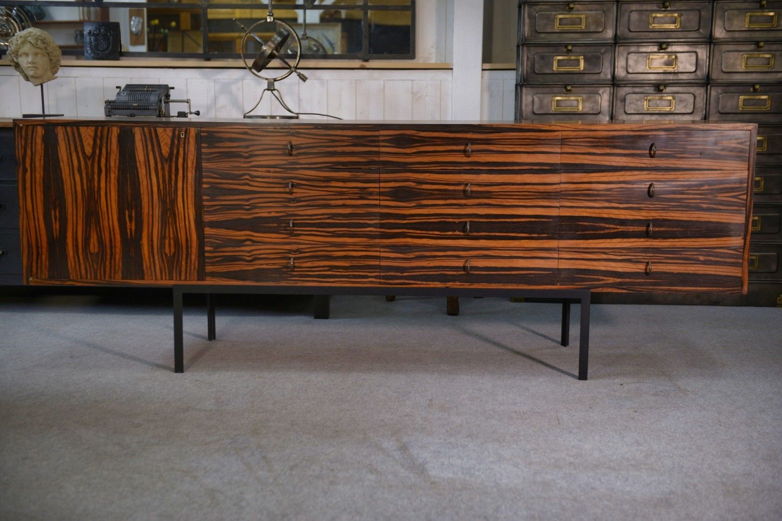 photo for sale Gabon Ebony Design Row 1 Door 12 Drawers 1960's