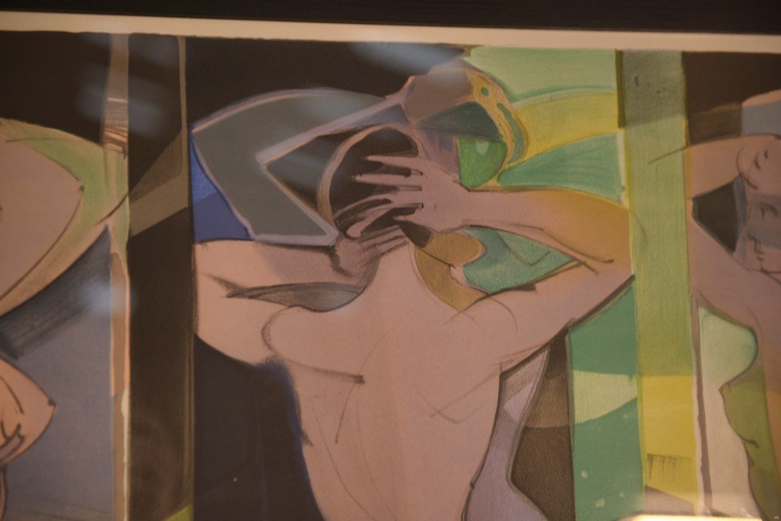 "Three Nudes" Painting/Lithograph By Camille Hilaire, Numbered Artist Proof photo Art