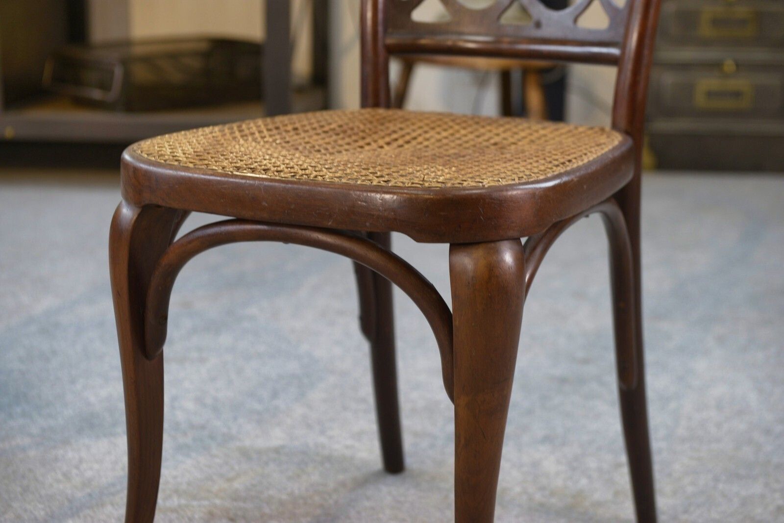 1820.0 Pair Of Art Nouveau Curved Beech Wood Chairs Attributed To Koloman Moser photo