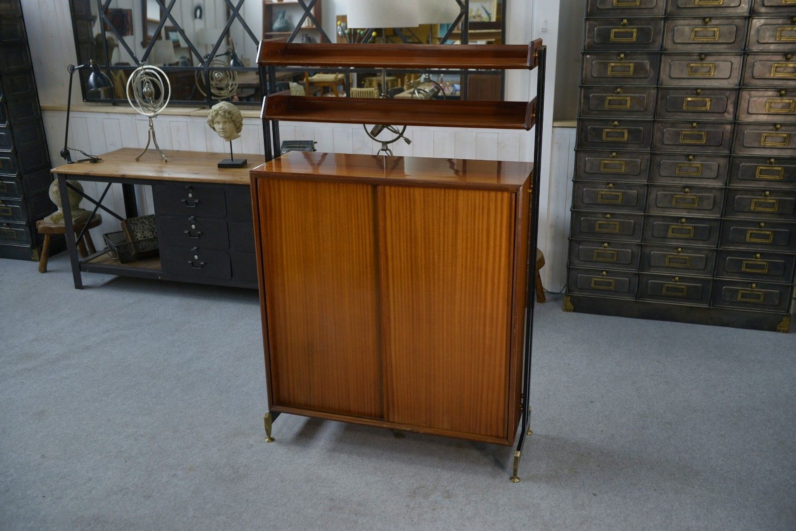 Minimalist Shelf Cabinet By Antonio Ferretti Milano 1960's