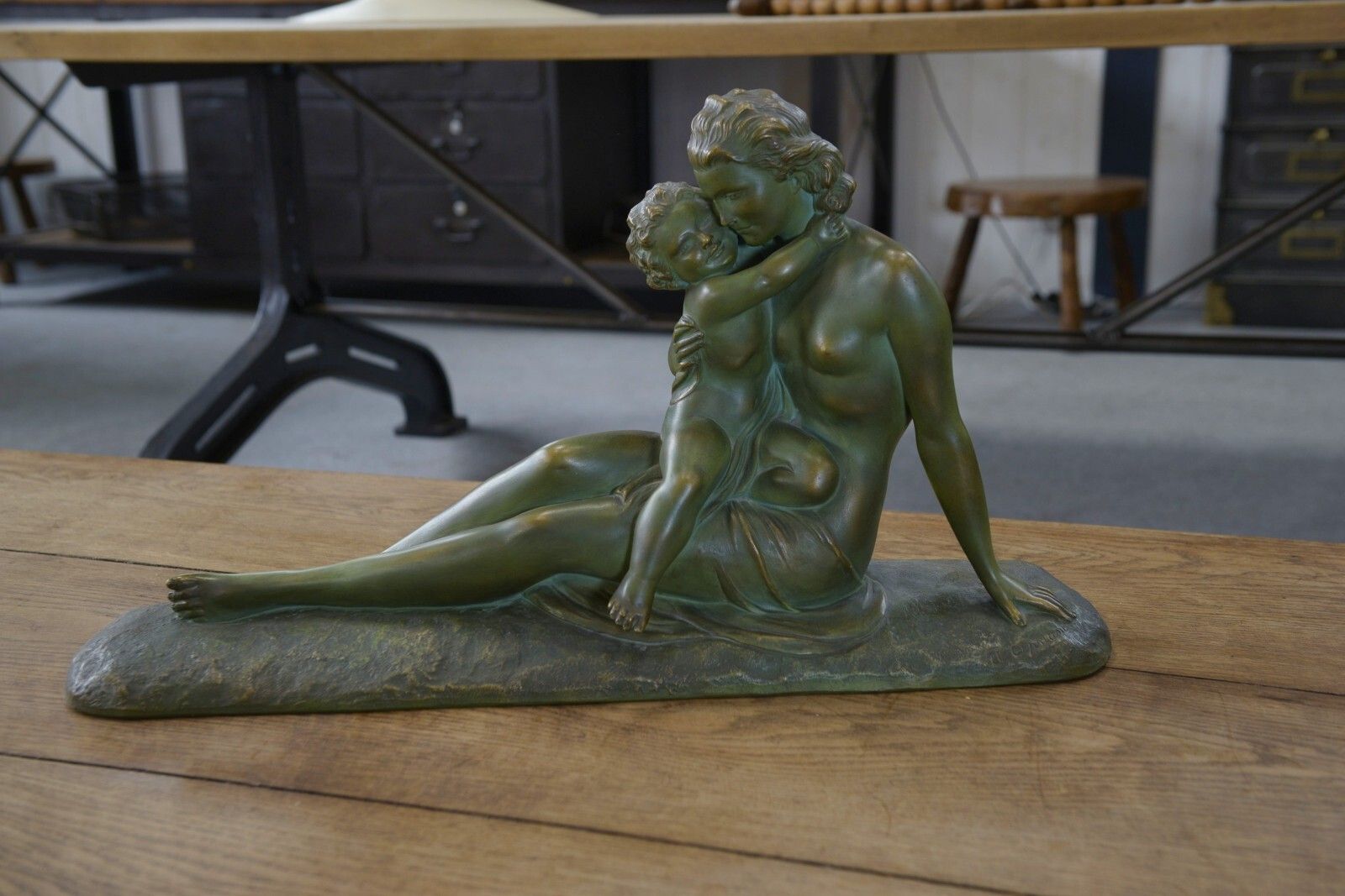 Bronze Patina Terracotta Sculpture By Ugo Cipriani photo furniture