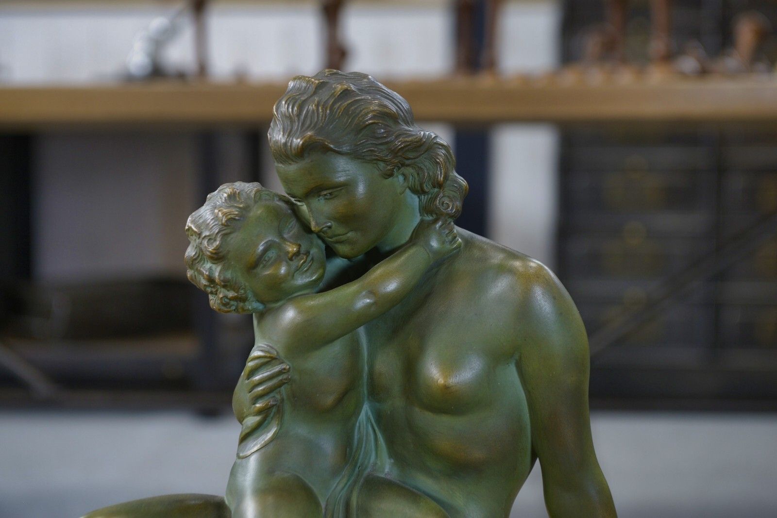 Bronze Patina Terracotta Sculpture By Ugo Cipriani photo Art