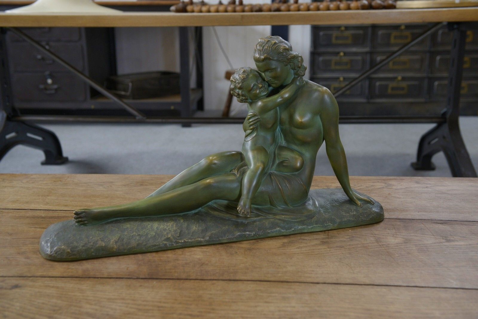 Bronze Patina Terracotta Sculpture By Ugo Cipriani photo vinterior