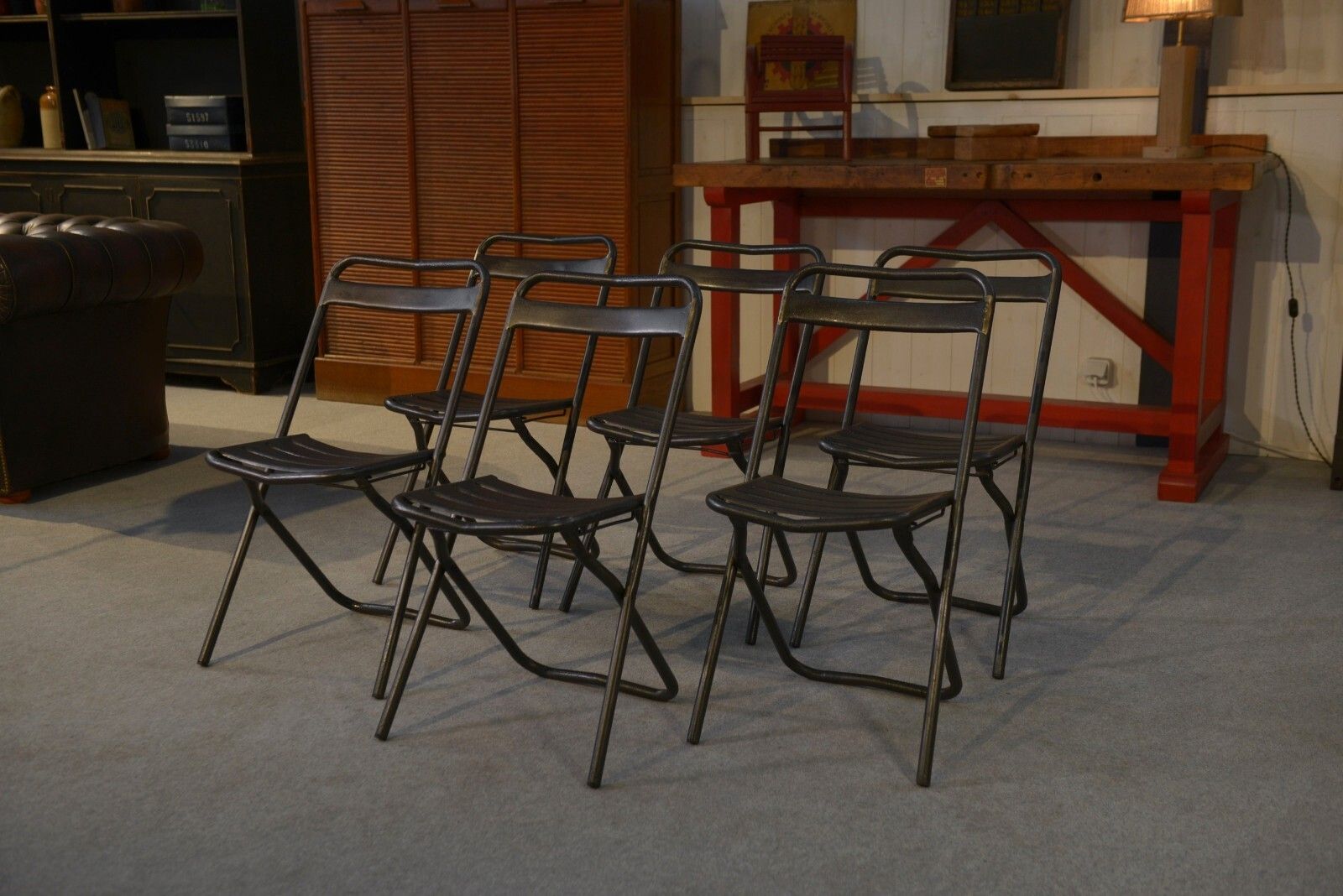 Chaises Pliantes Industrielles Assemblage Par Brasure Travail Français Vers 1950