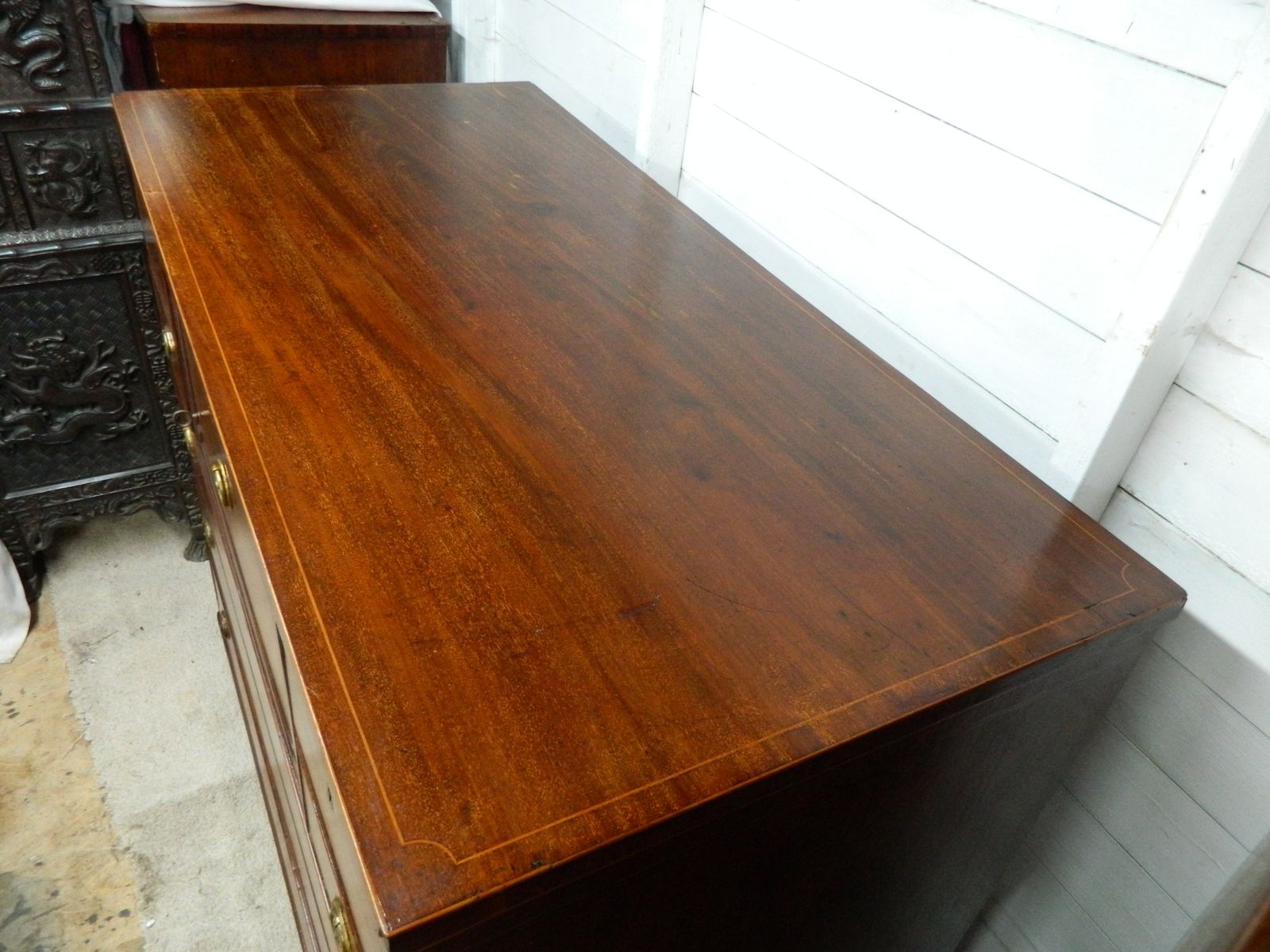 Regency Mahogany Secretaire Chest Of Drawers photo vinterior