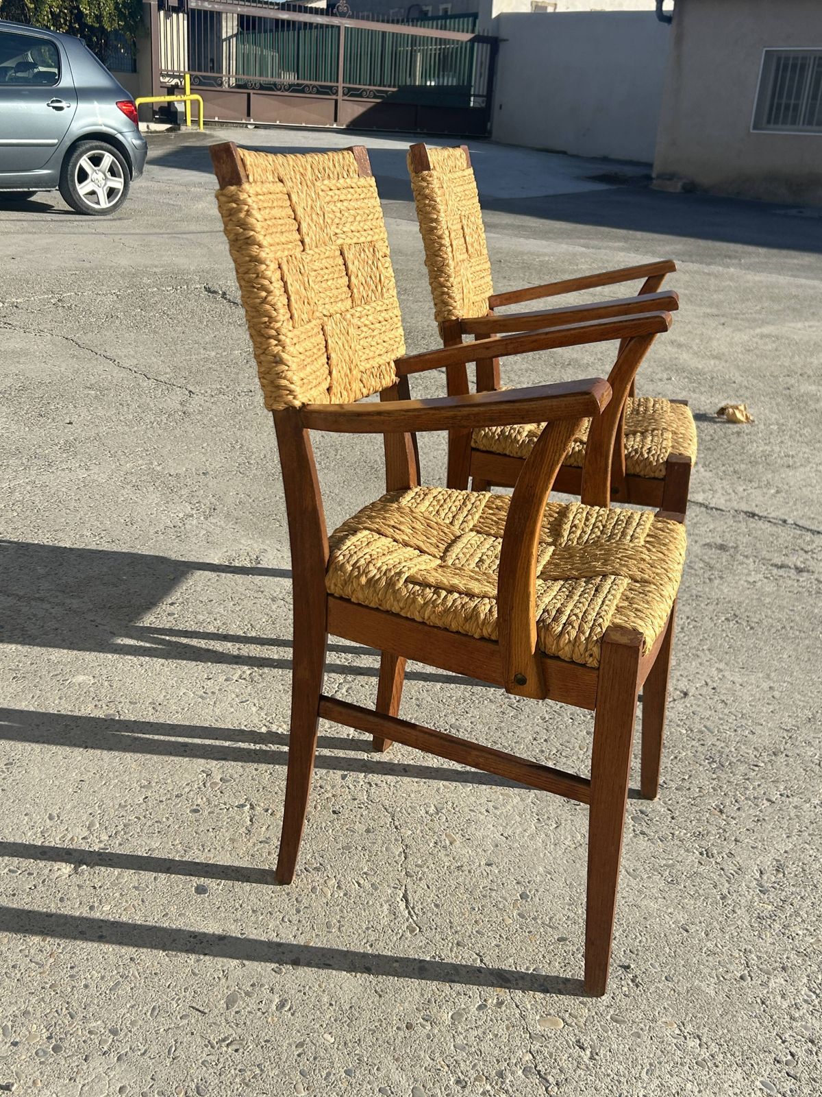 Audoux Minet Armchair And Chair Set, 1950s, Set Of 6 photo furniture
