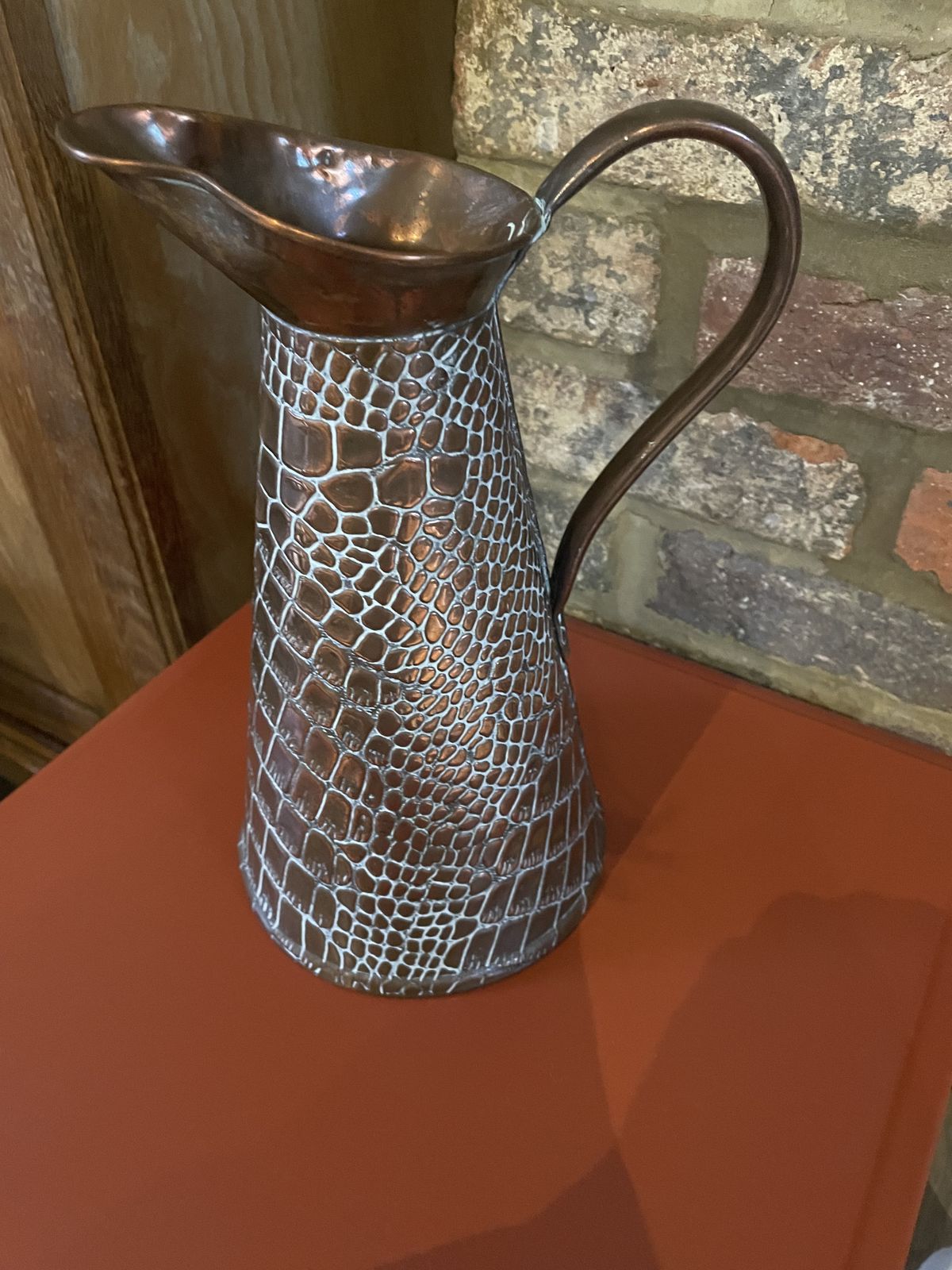 Copper Joseph Sankey Jug ‘Lizard Skin’ Design