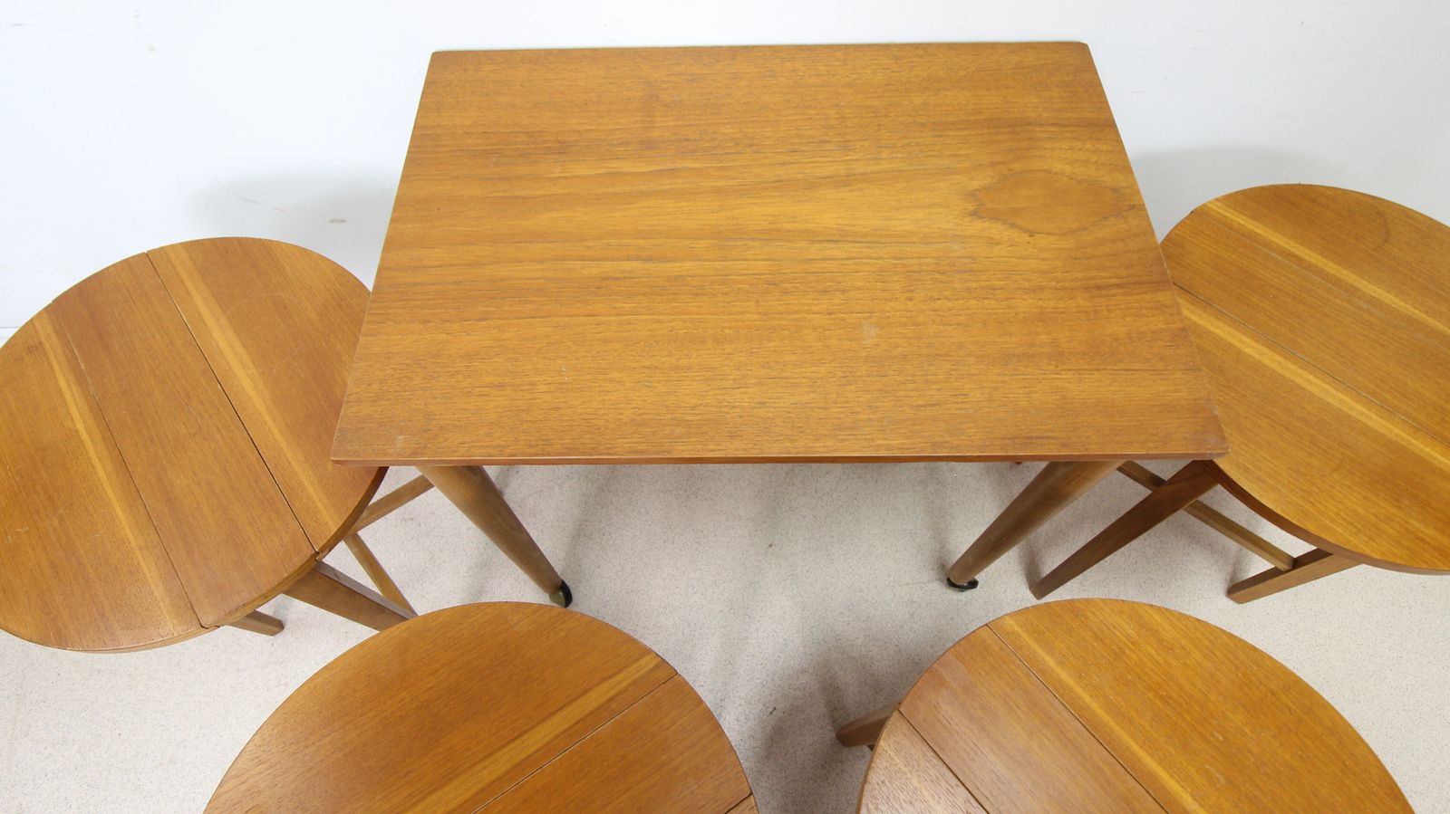Poul Hundevad Teak Nest Of 5 Tables photo vintage