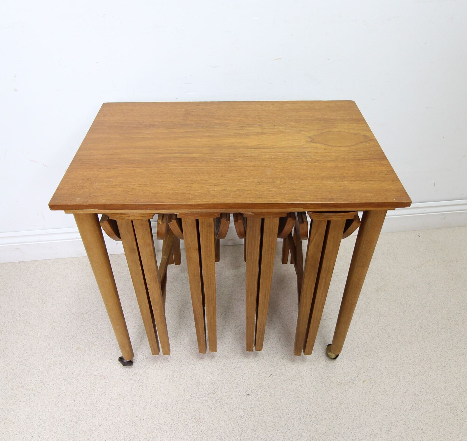 Furniture Poul Hundevad Teak Nest Of 5 Tables photo