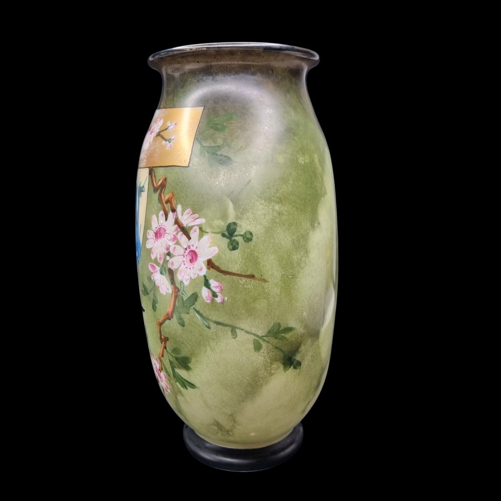 Antique Baccarat Hand Blown Hand Painted Opaline Art Glass 19thc photo 450.0