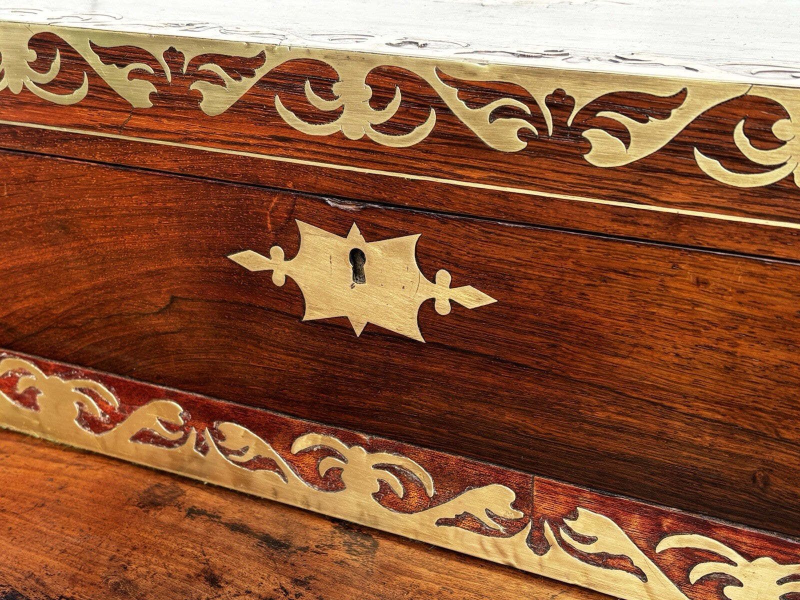 Victorian Boulle & Mahogany Writing Box With Fitted Interior, Secret Drawers. photo 352.0