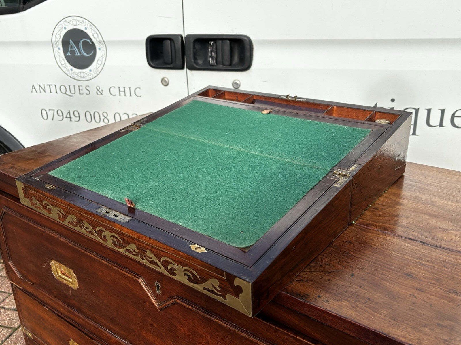 Victorian Boulle & Mahogany Writing Box With Fitted Interior, Secret Drawers. photo buy