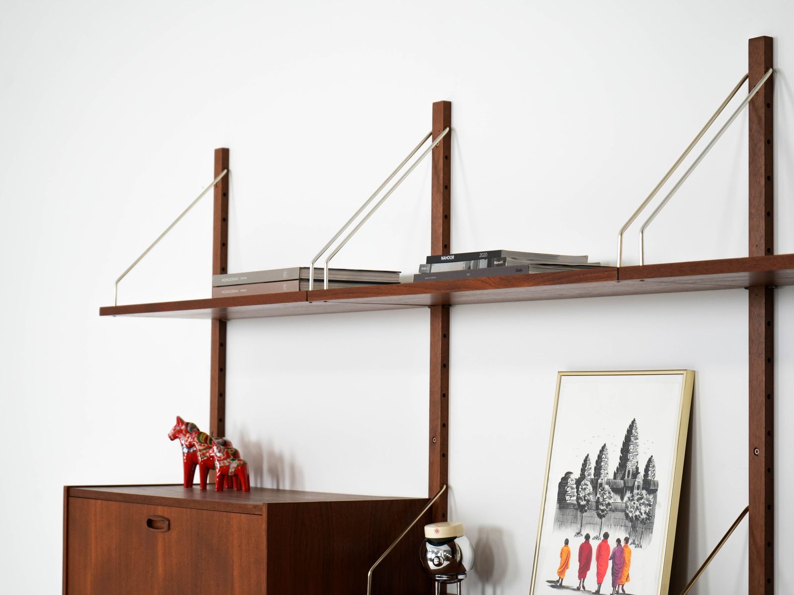 Teakhouten Wandmeubel, Deens Design, Jaren 1960, Vervaardigd In Denemarken photo buy