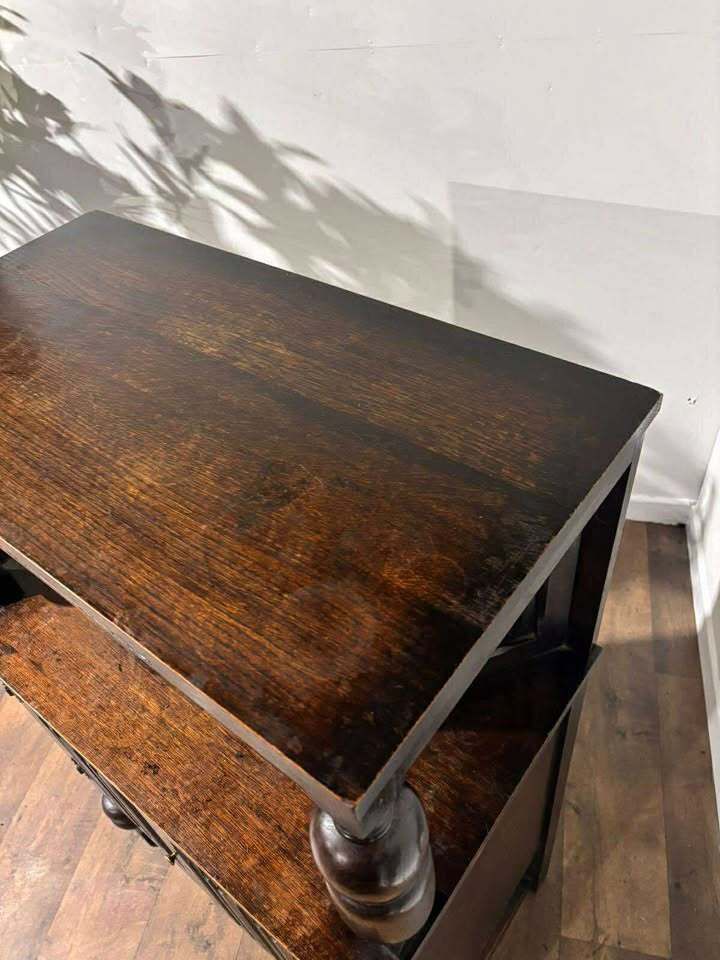 Early 20th Century Small Oak Court Cupboard photo furniture