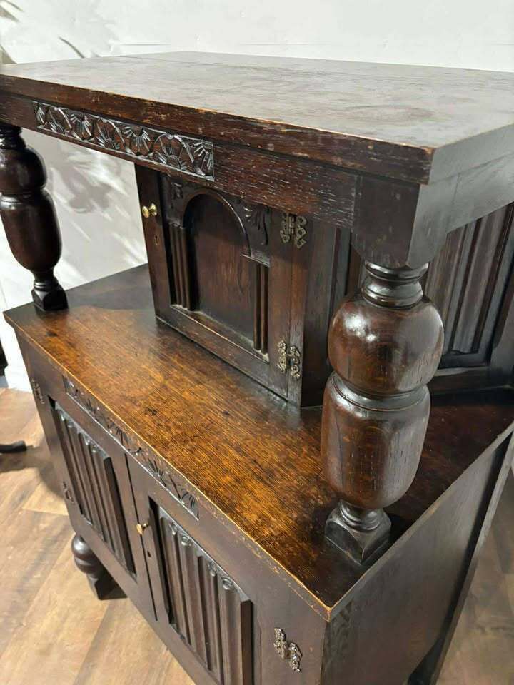 Early 20th Century Small Oak Court Cupboard photo 369.0