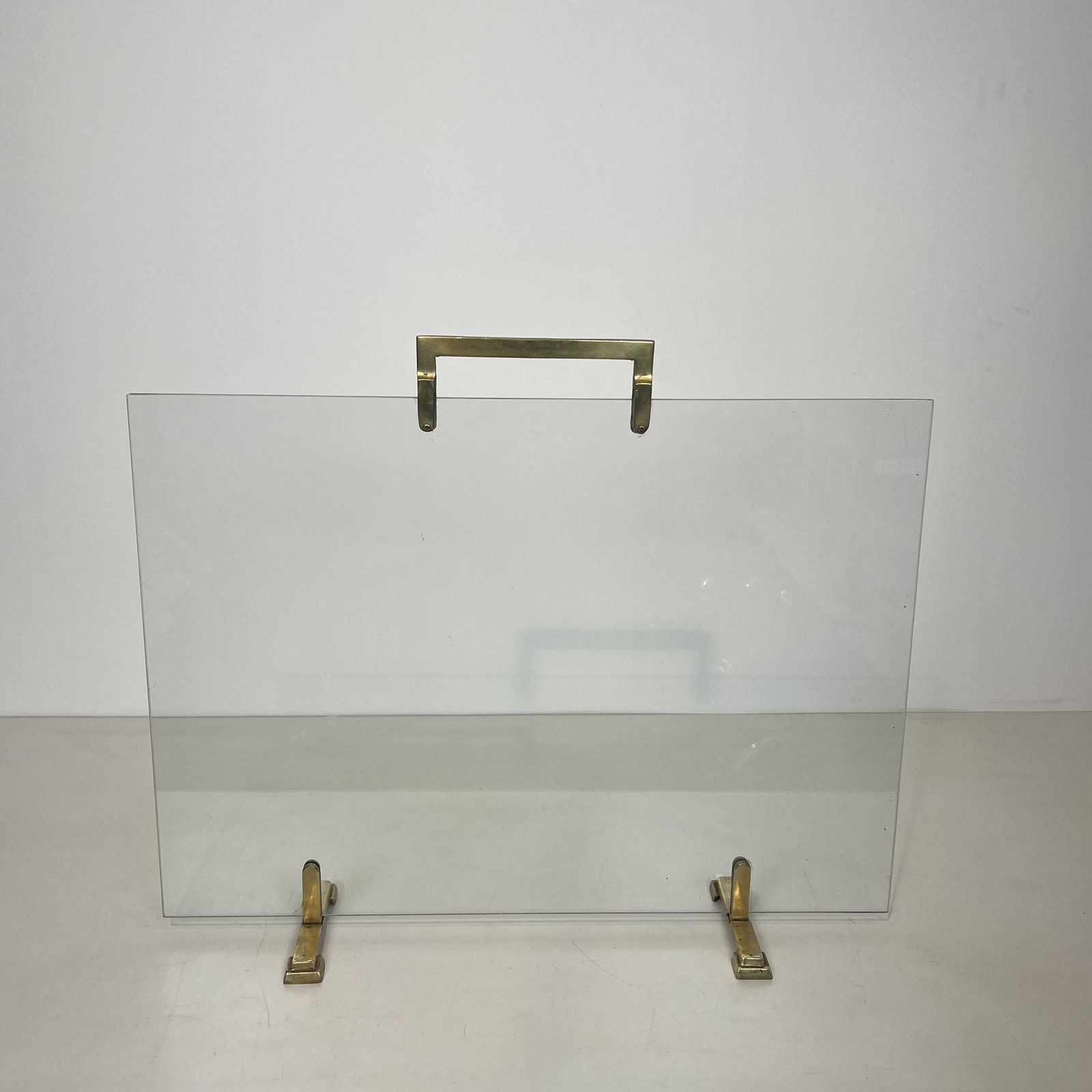 Glass And Brass Fireguard, 1970s