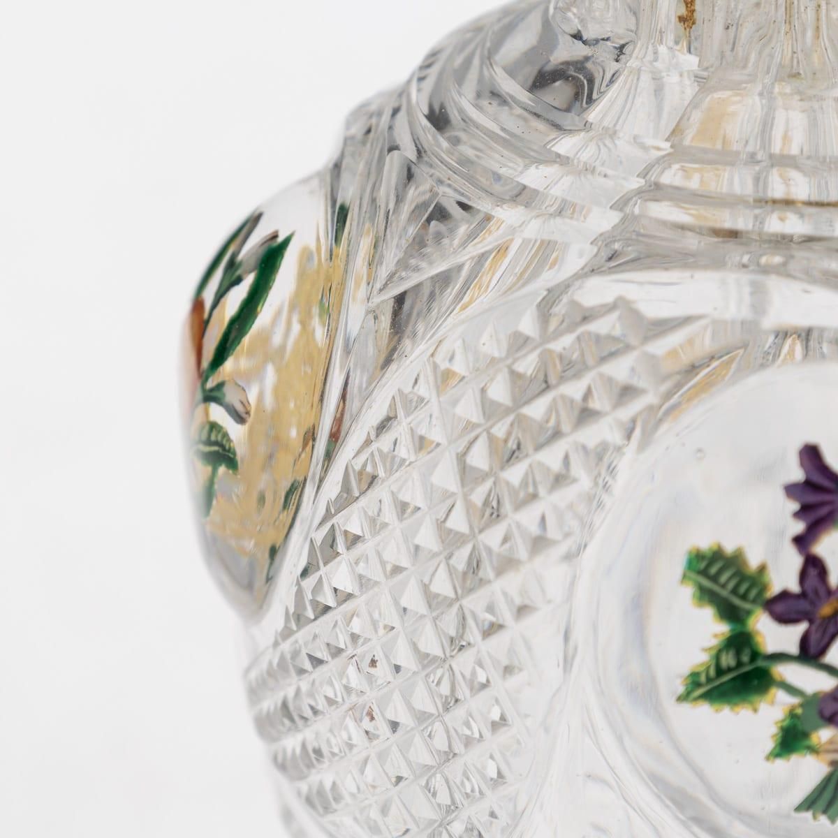 Home Decor Antique 19thc French Baccarat Four Chamber Divided Enamel And Ormolu Scent Bottle photo