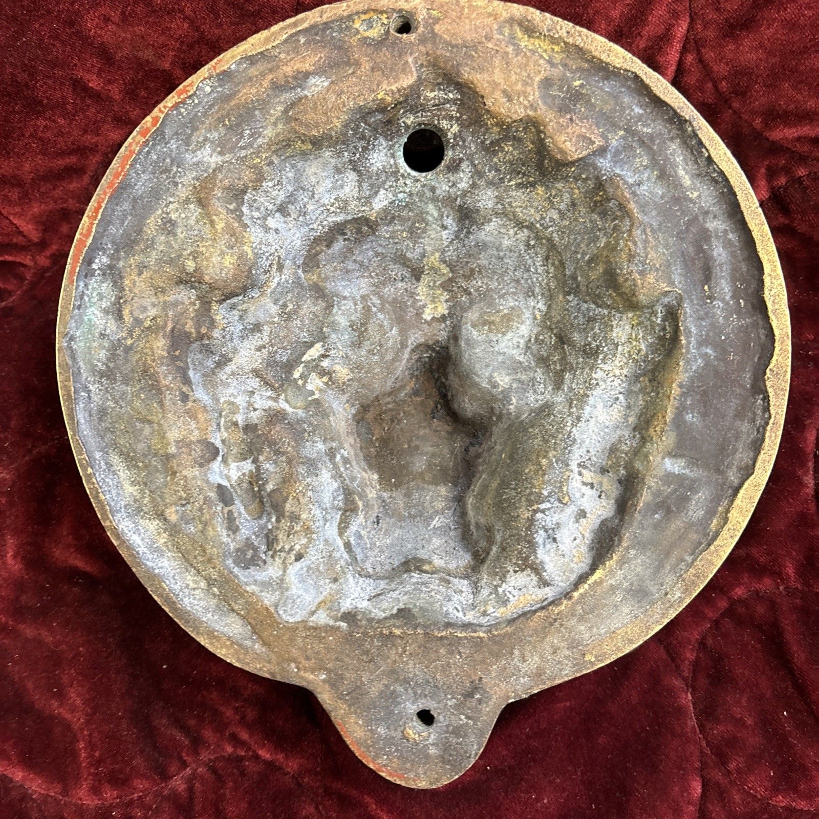 photo furniture Huge Antique Solid Brass Front Door Knocker Period Reclaimed Manor Cast Metal