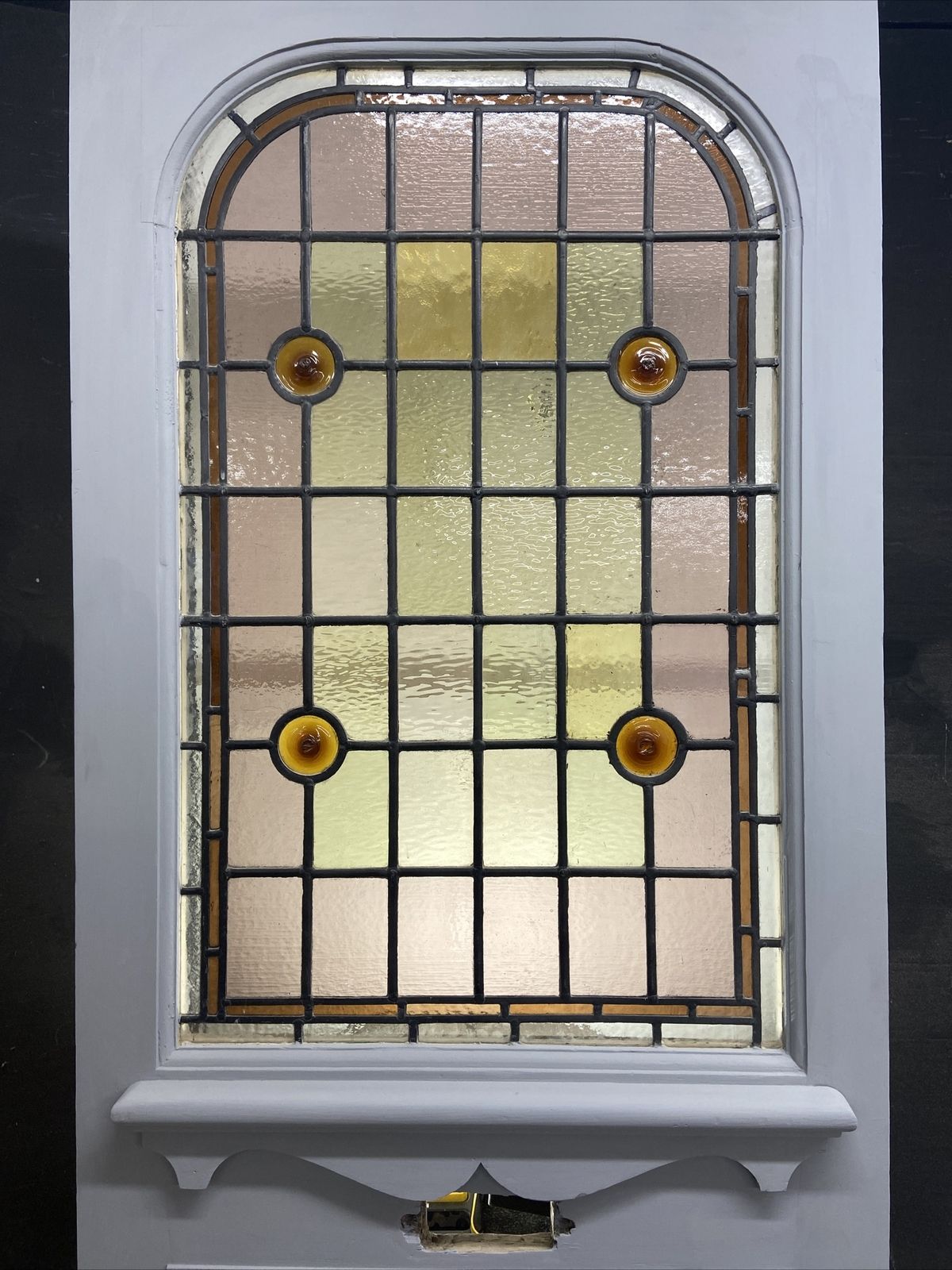 Victorian Edwardian Front Door Period Stained Glass Old Reclaimed Antique Wood photo for sale