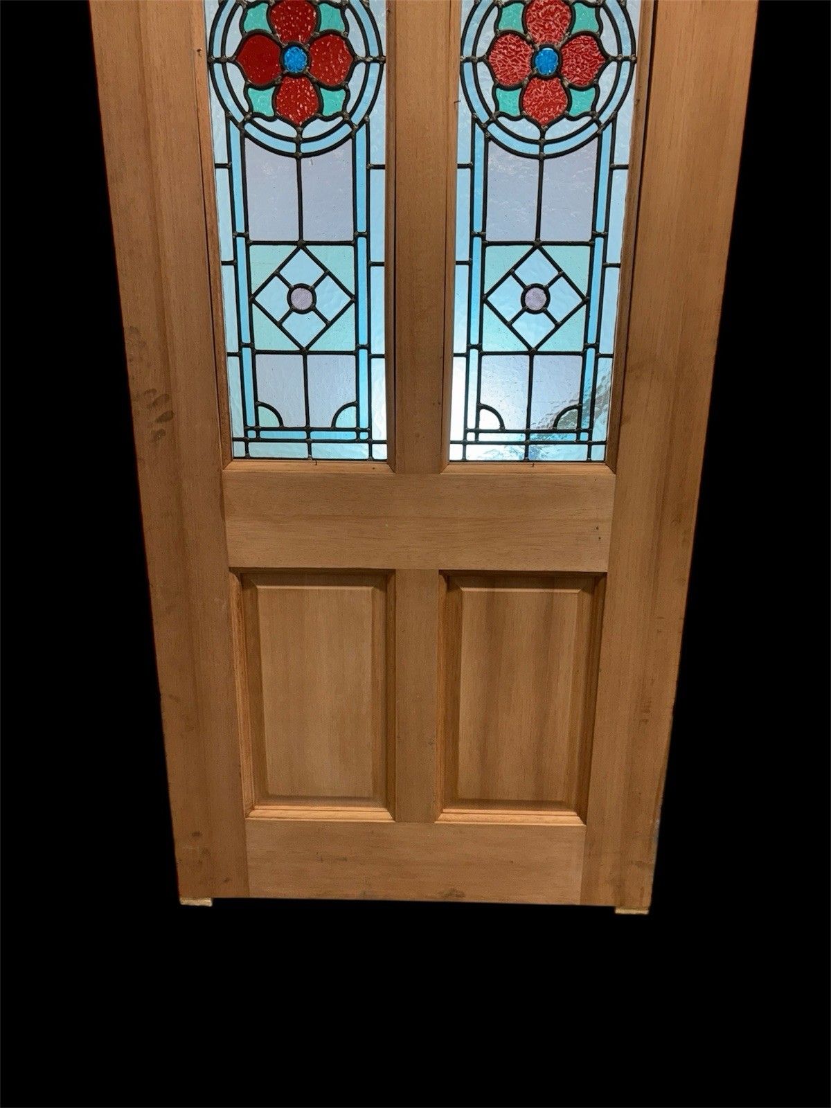 photo for sale Victorian Stained Glass Front Door Bespoke Made Hardwood Leaded Period Wood