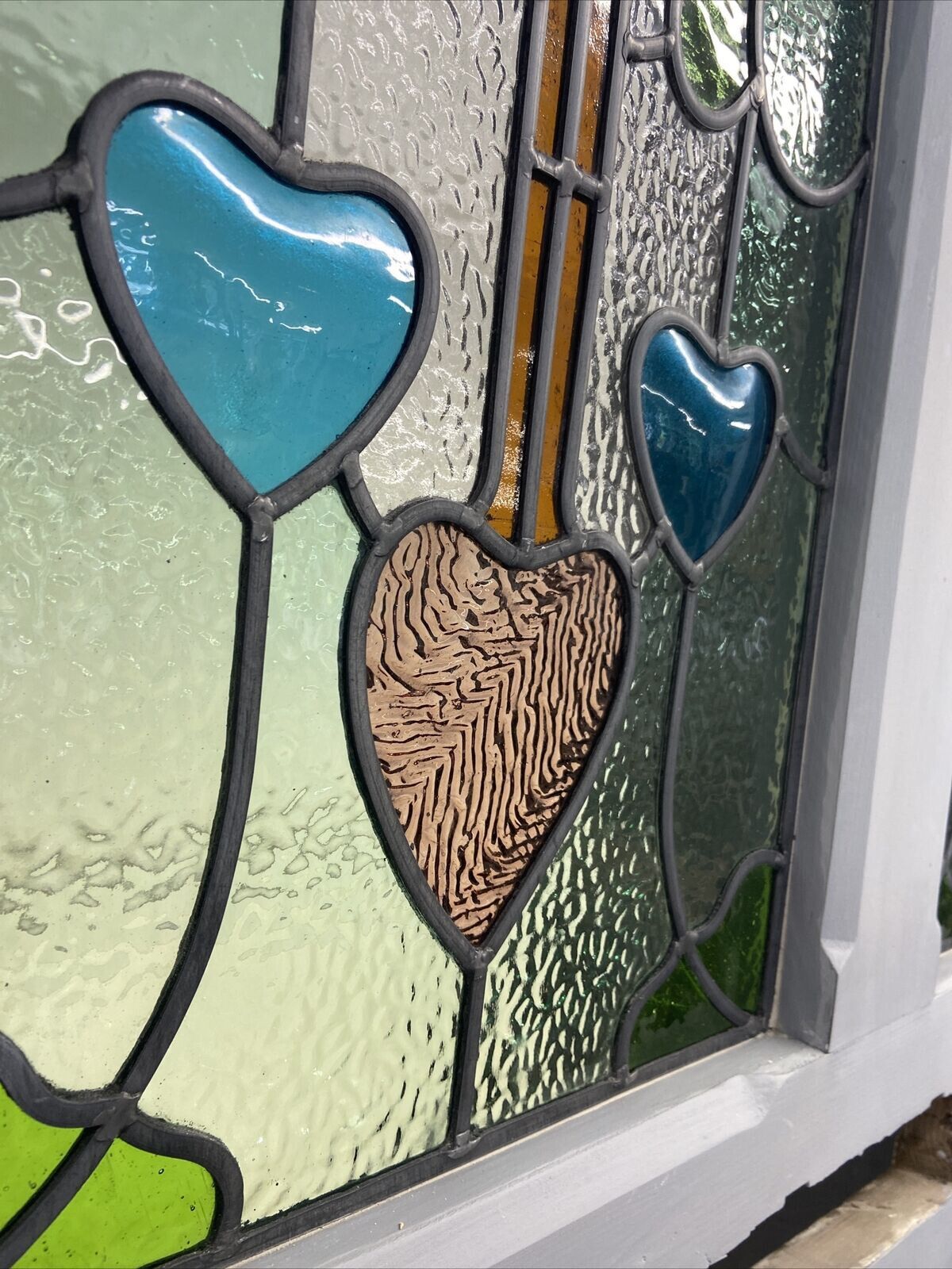 X Large Victorian Stained Glass Front Door Old Reclaim Antique Wood Arts Crafts photo vinterior